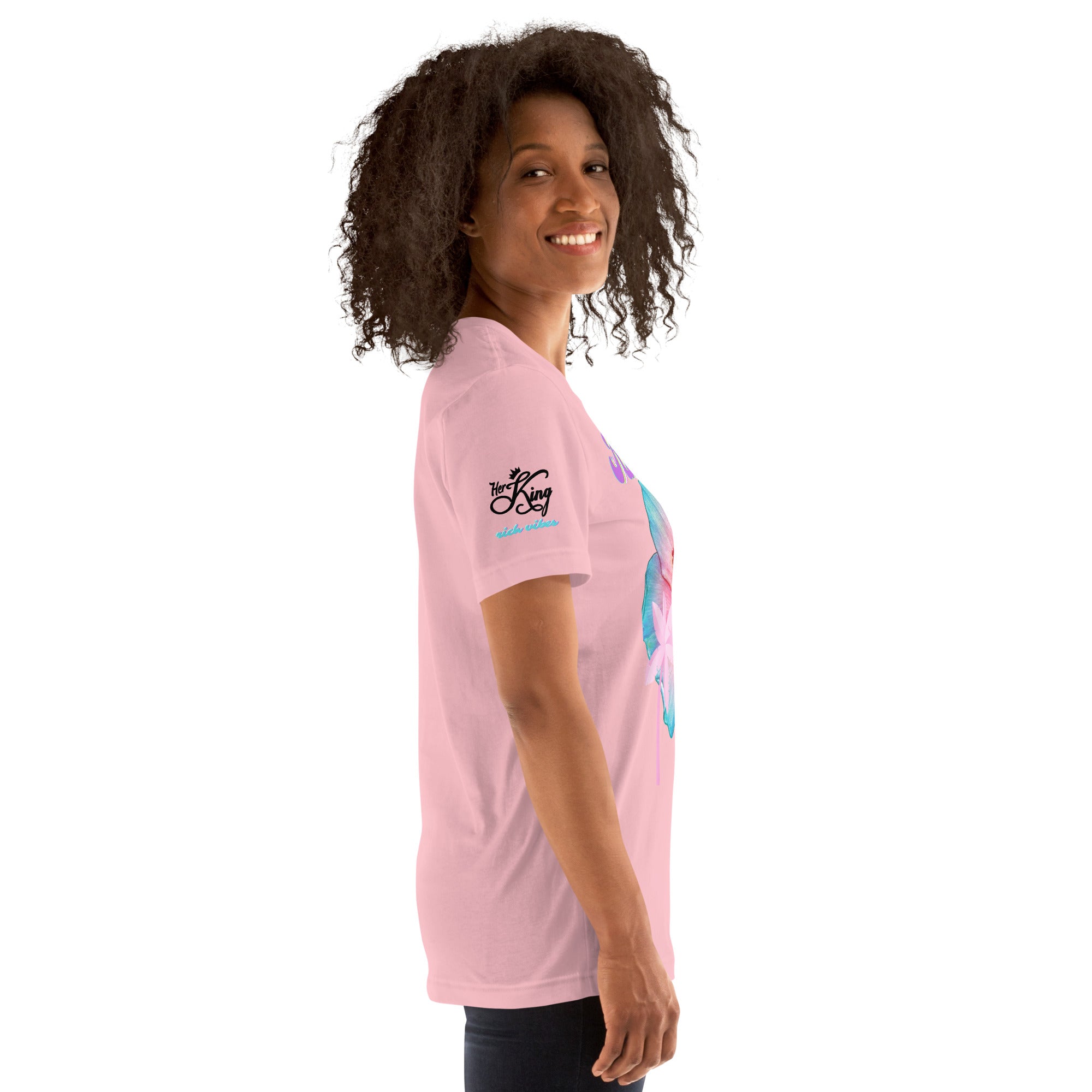 RV Rich Drip Her King Tropical Pink Palm Tree - Unisex t-shirt Pink