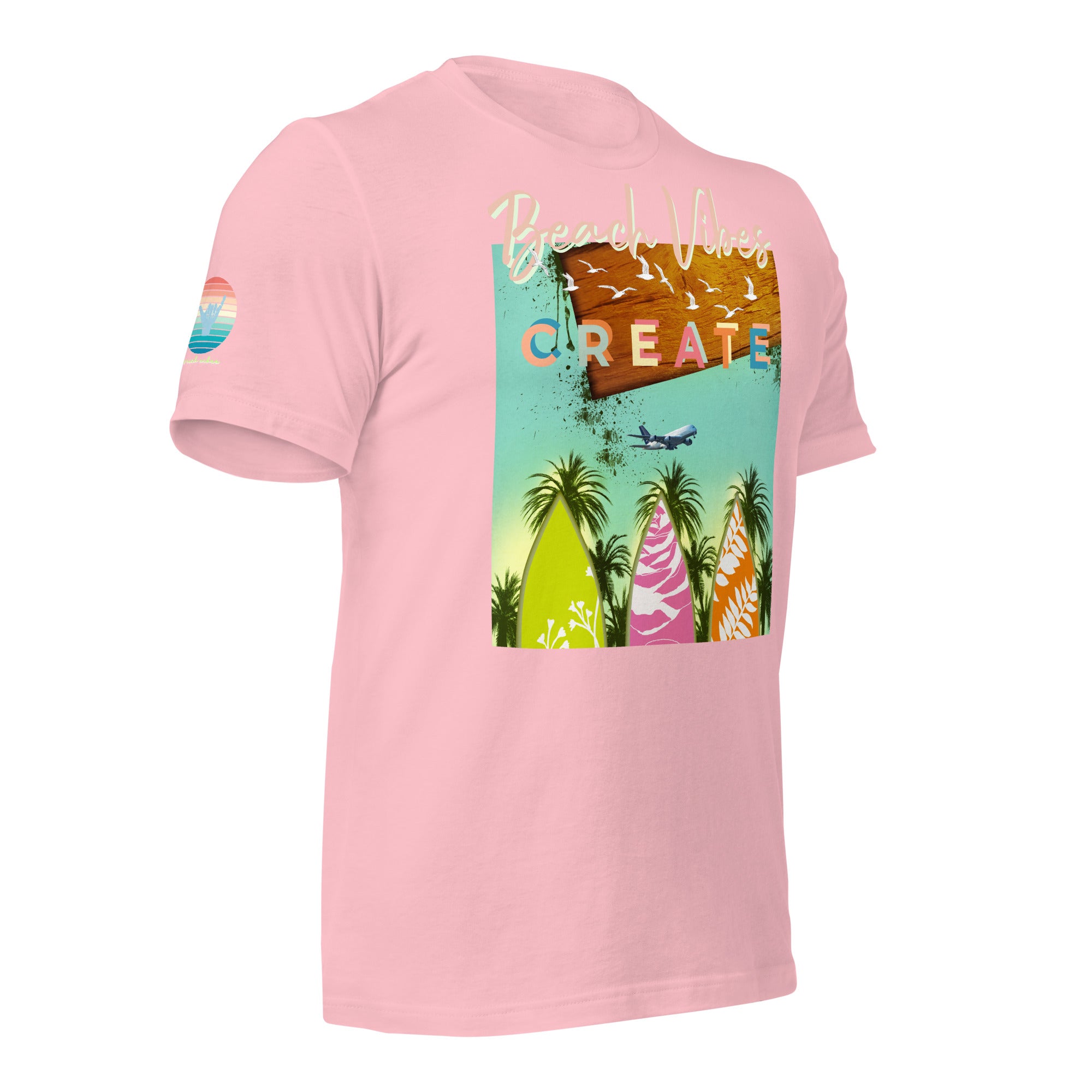 Sunset Vibes Beach Surf Creation 1.0 - Unisex t-shirt Pastel