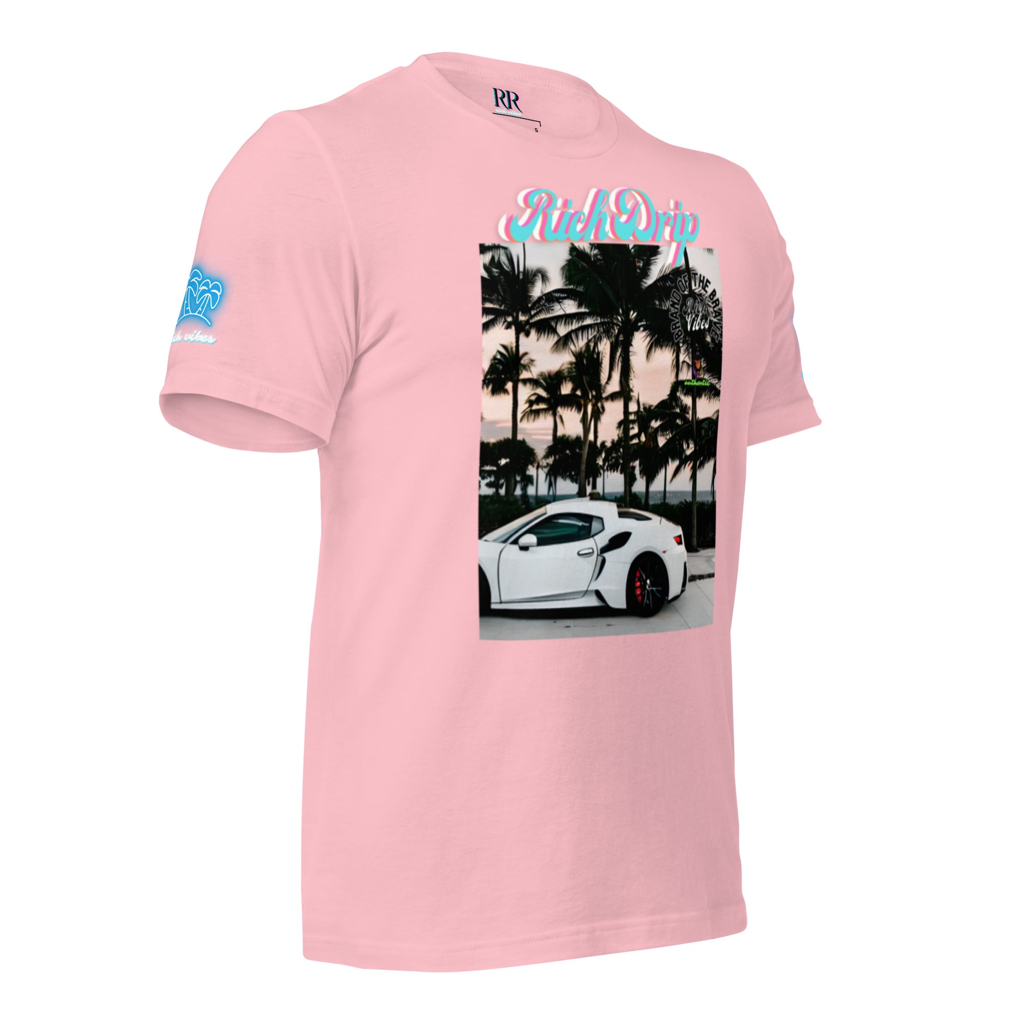 RV Rich Drip Brand Of The Brave Windy Palms White Motor Sport Pastel - Unisex t-shirt