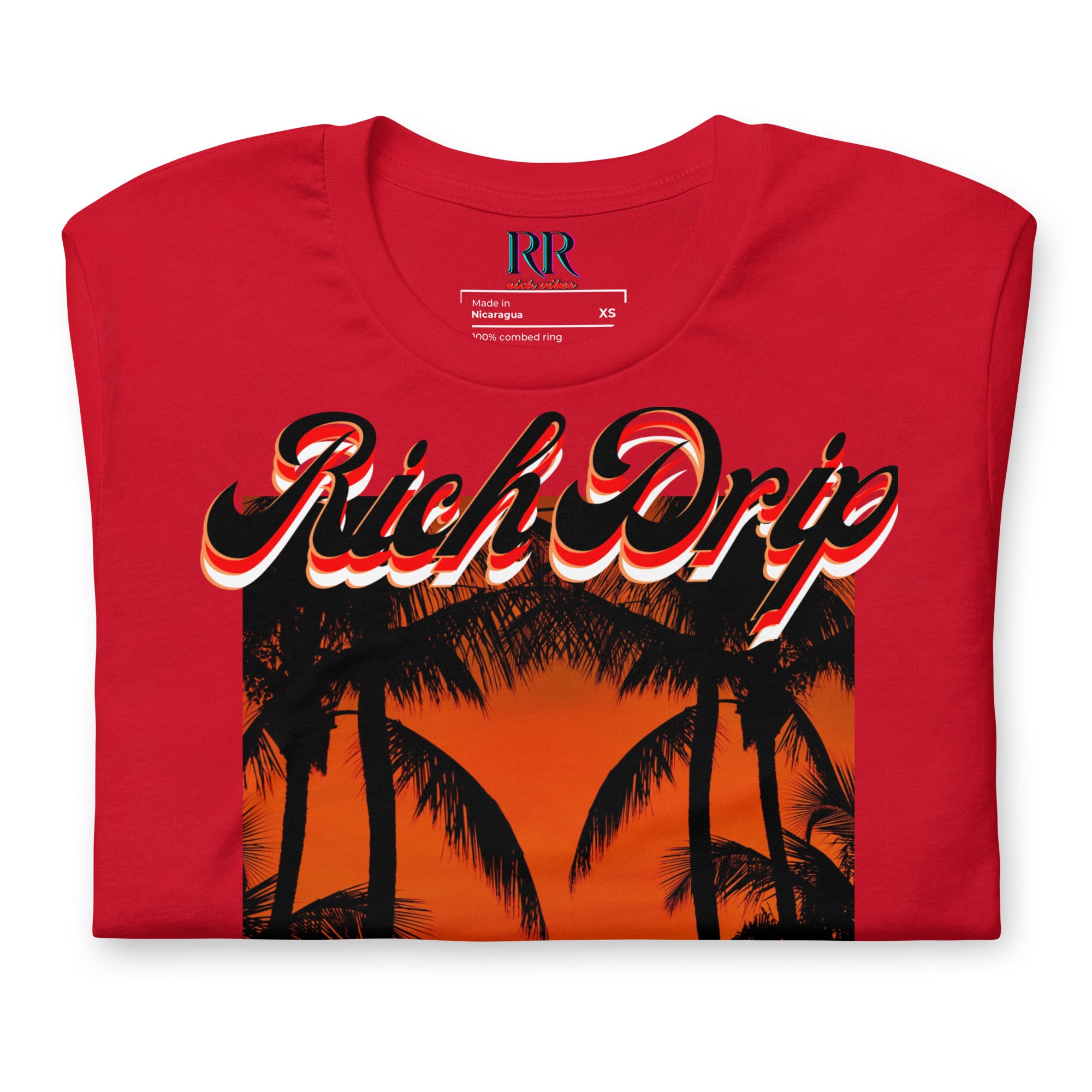 RV5 Red Sunset Squared Circle - Unisex Staple T-Shirt | Bella + Canvas 3001