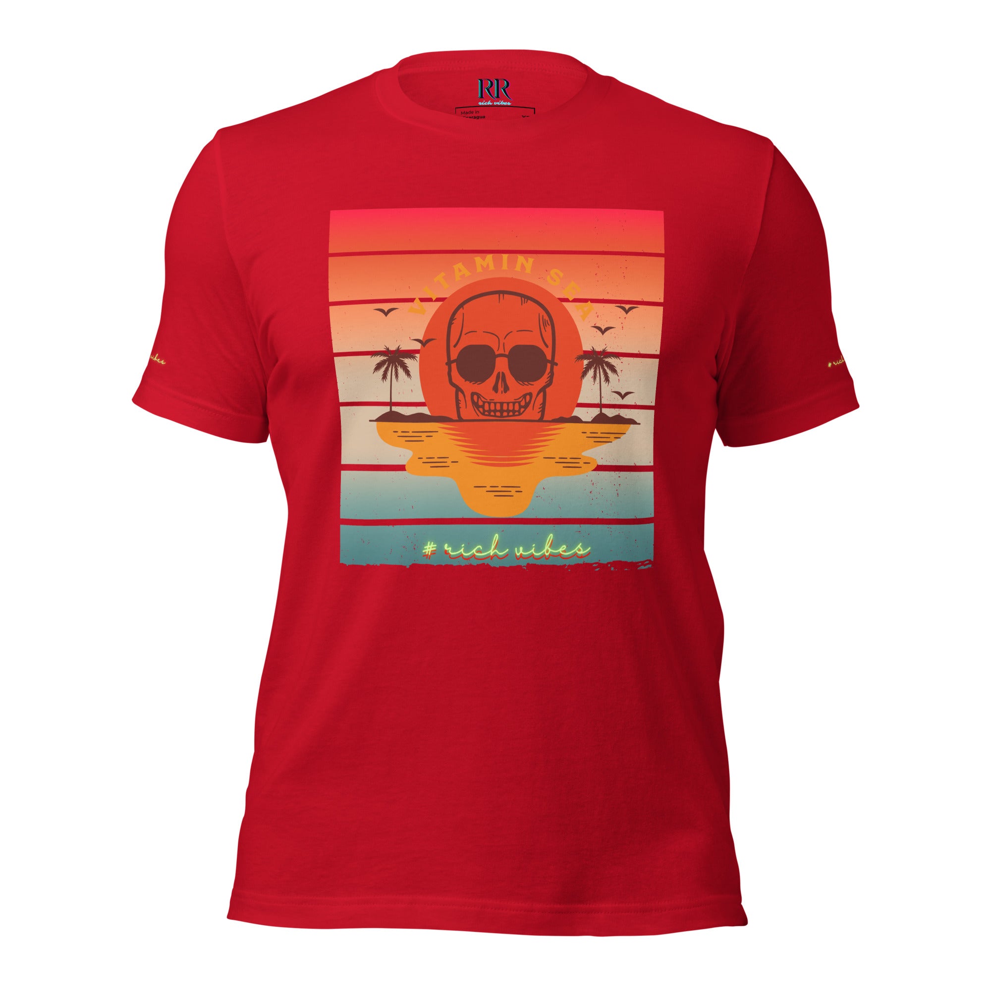 Rich Vibes Vitamin Sea Red - Unisex Staple T-Shirt | Bella + Canvas 3001
