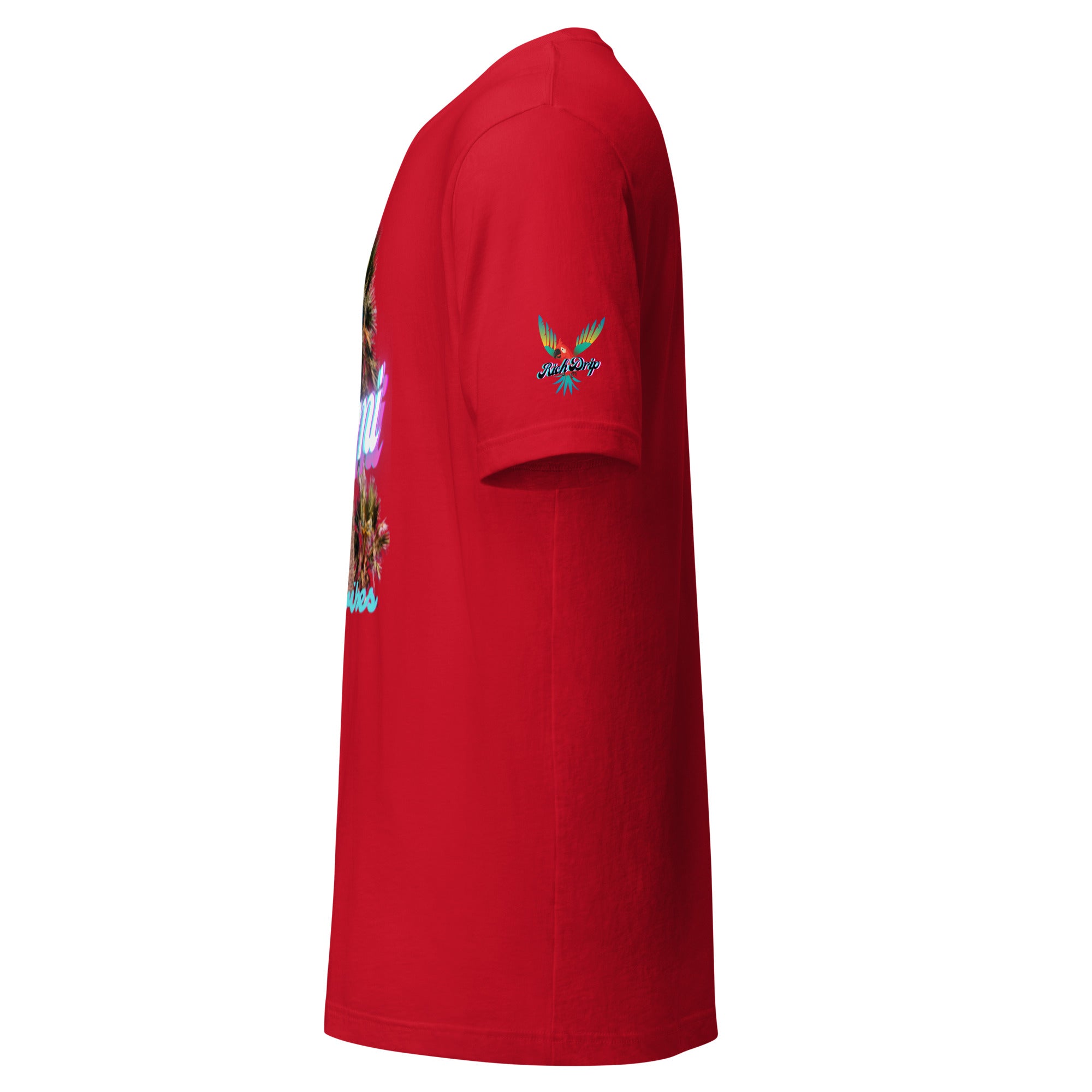RV Rich Drip Miami Palm Tree Silhouette Red - Unisex t-shirt