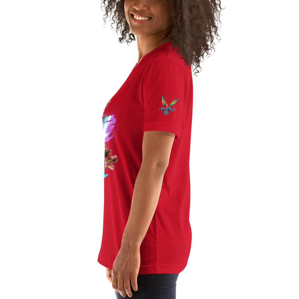 RV Rich Drip Miami Palm Tree Silhouette Red - Unisex t-shirt