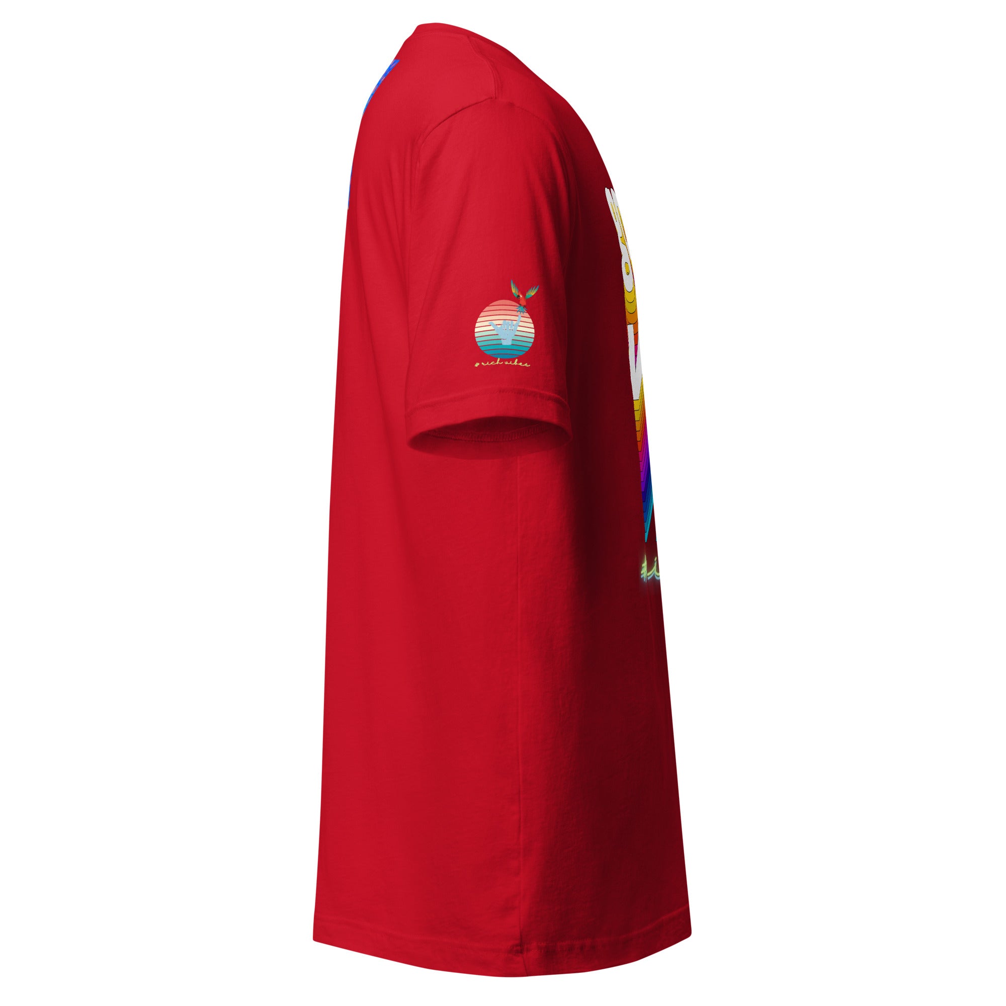 Rich Drip Good Vibes Multi Colored Circle 1.0 - Unisex t-shirt Red