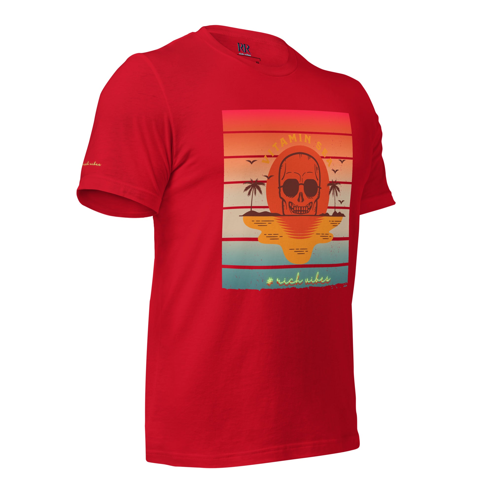 Rich Vibes Vitamin Sea Red - Unisex Staple T-Shirt | Bella + Canvas 3001