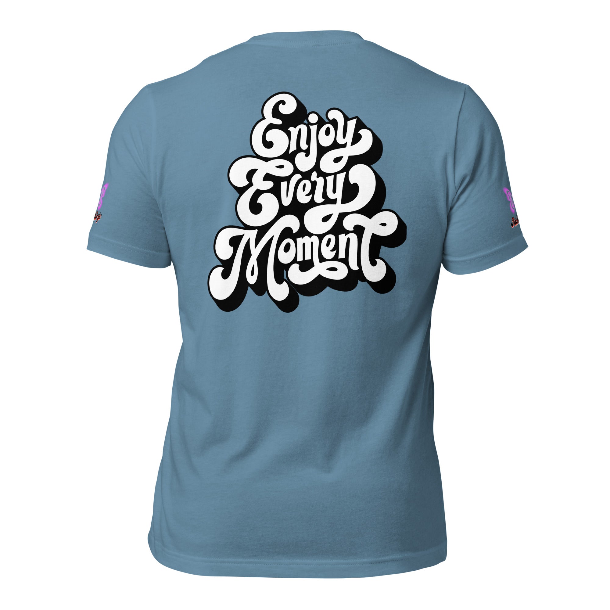 Rich Good Vibes Purple ButterFly "Enjoy Every Moment" - Unisex t-shirt