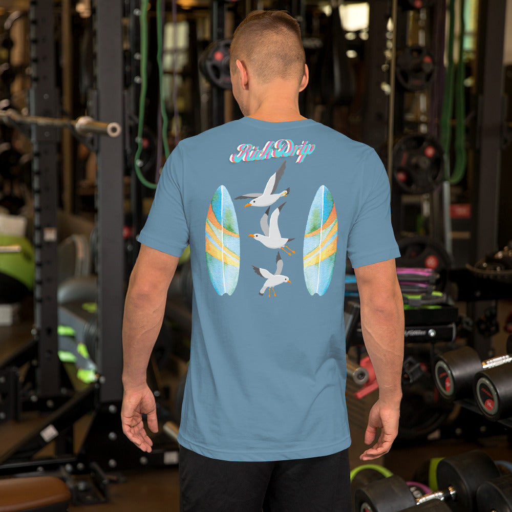 Rich Drip Blue Skies Beach Vibes RR - Unisex t-shirt Pastel