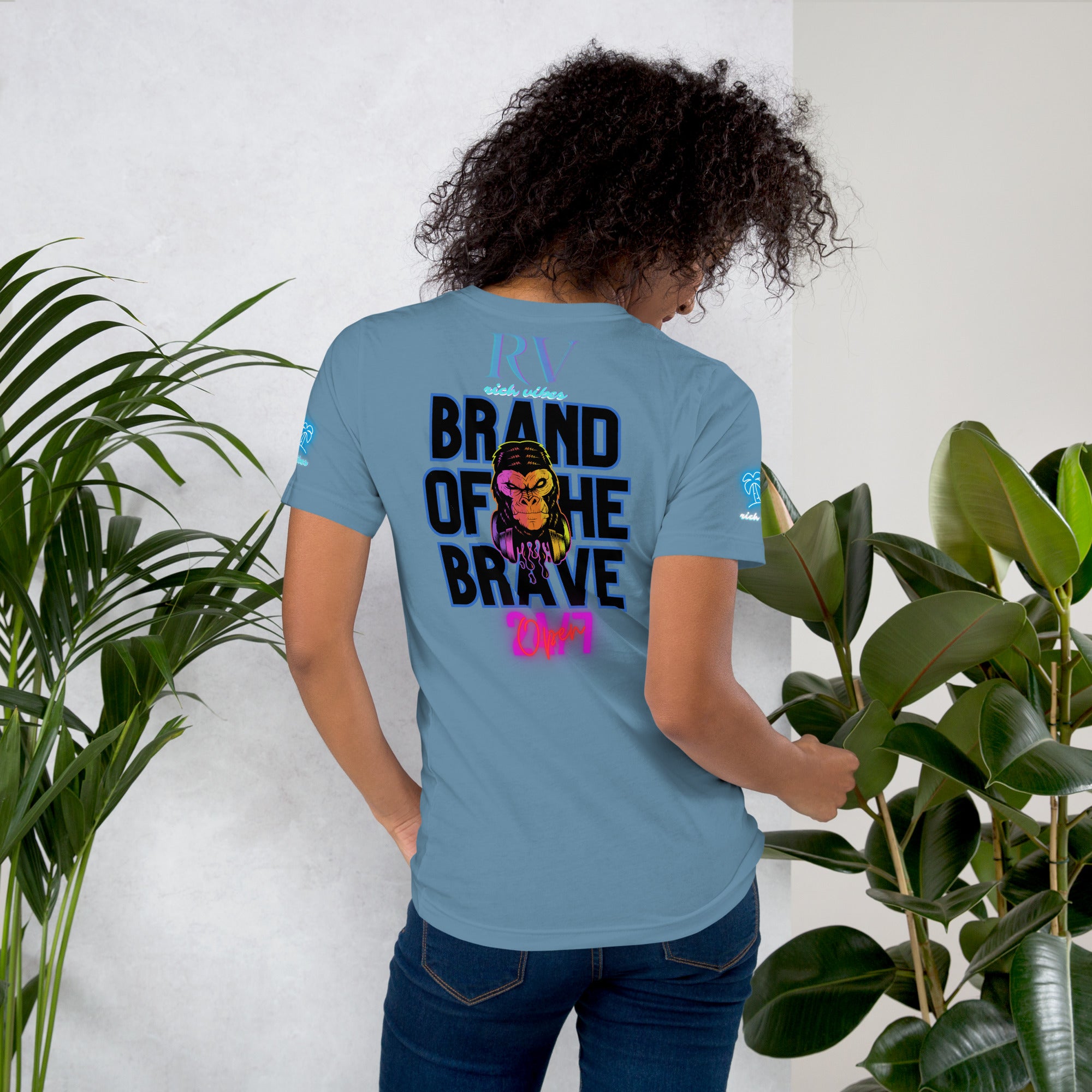 RV Rich Drip Brand Of The Brave Windy Palms White Motor Sport Pastel - Unisex t-shirt