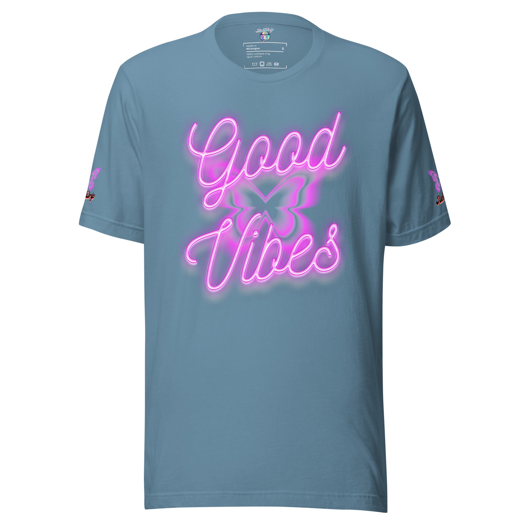 Rich Good Vibes Purple ButterFly "Enjoy Every Moment" - Unisex t-shirt