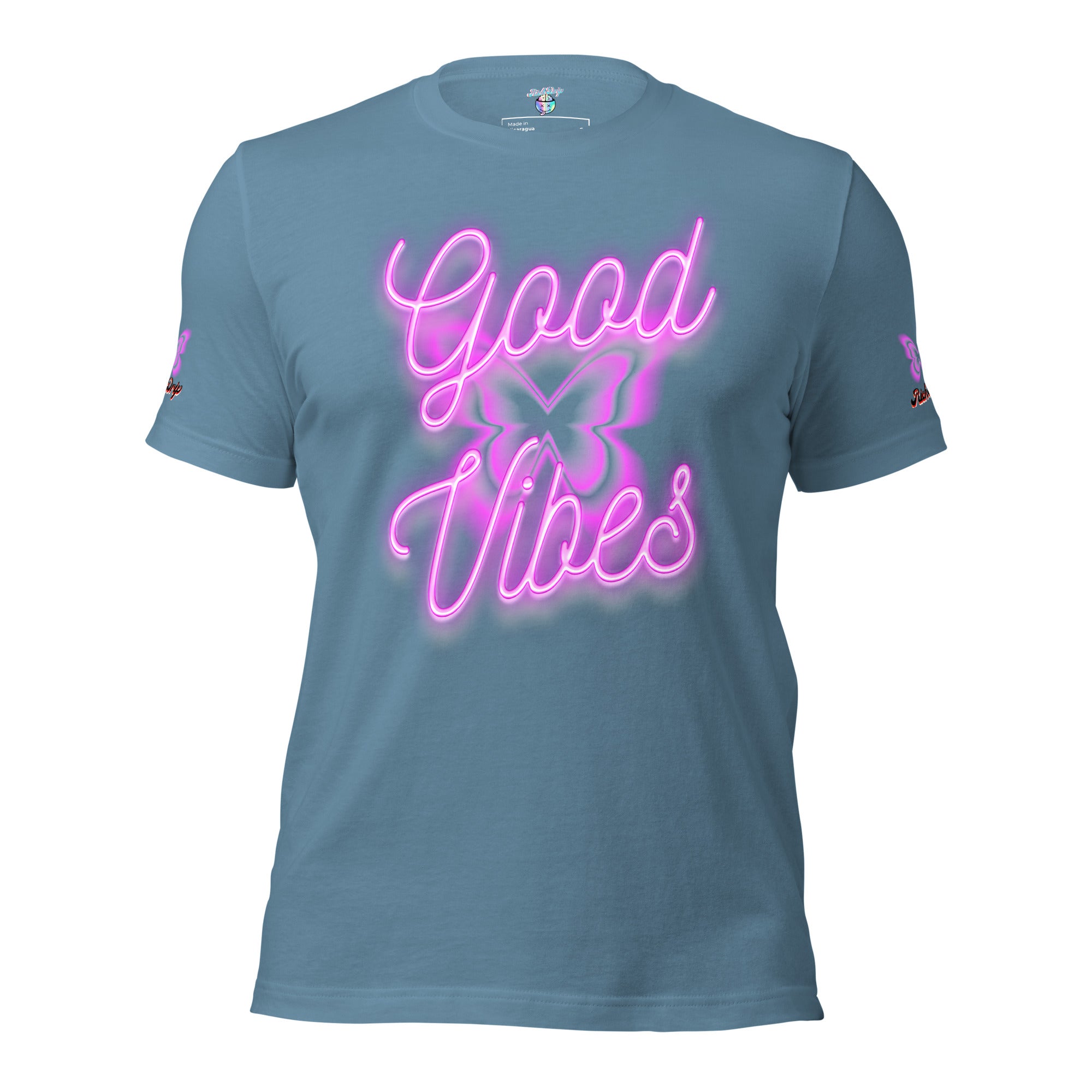 Rich Good Vibes Purple ButterFly "Enjoy Every Moment" - Unisex t-shirt