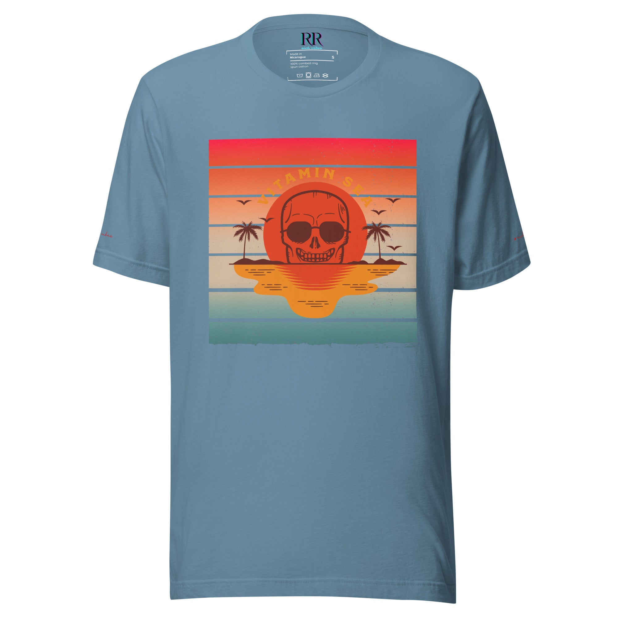 Rich Vibes Vitamin Sea - Unisex Staple T-Shirt | Bella + Canvas 3001 Pastel