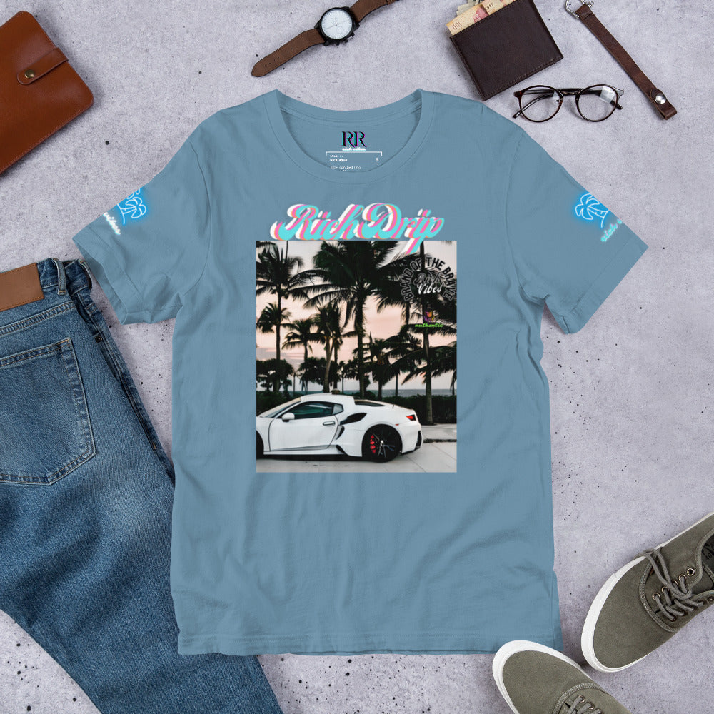 RV Rich Drip Brand Of The Brave Windy Palms White Motor Sport Pastel - Unisex t-shirt