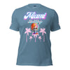 Rich Vibes Miami Pink Palm Afro Diva Drip Print - Unisex t-shirt Black