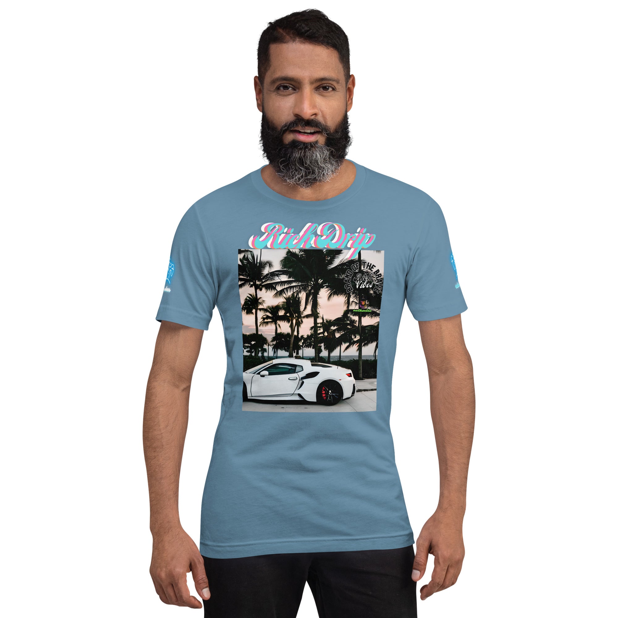 RV Rich Drip Brand Of The Brave Windy Palms White Motor Sport Pastel - Unisex t-shirt