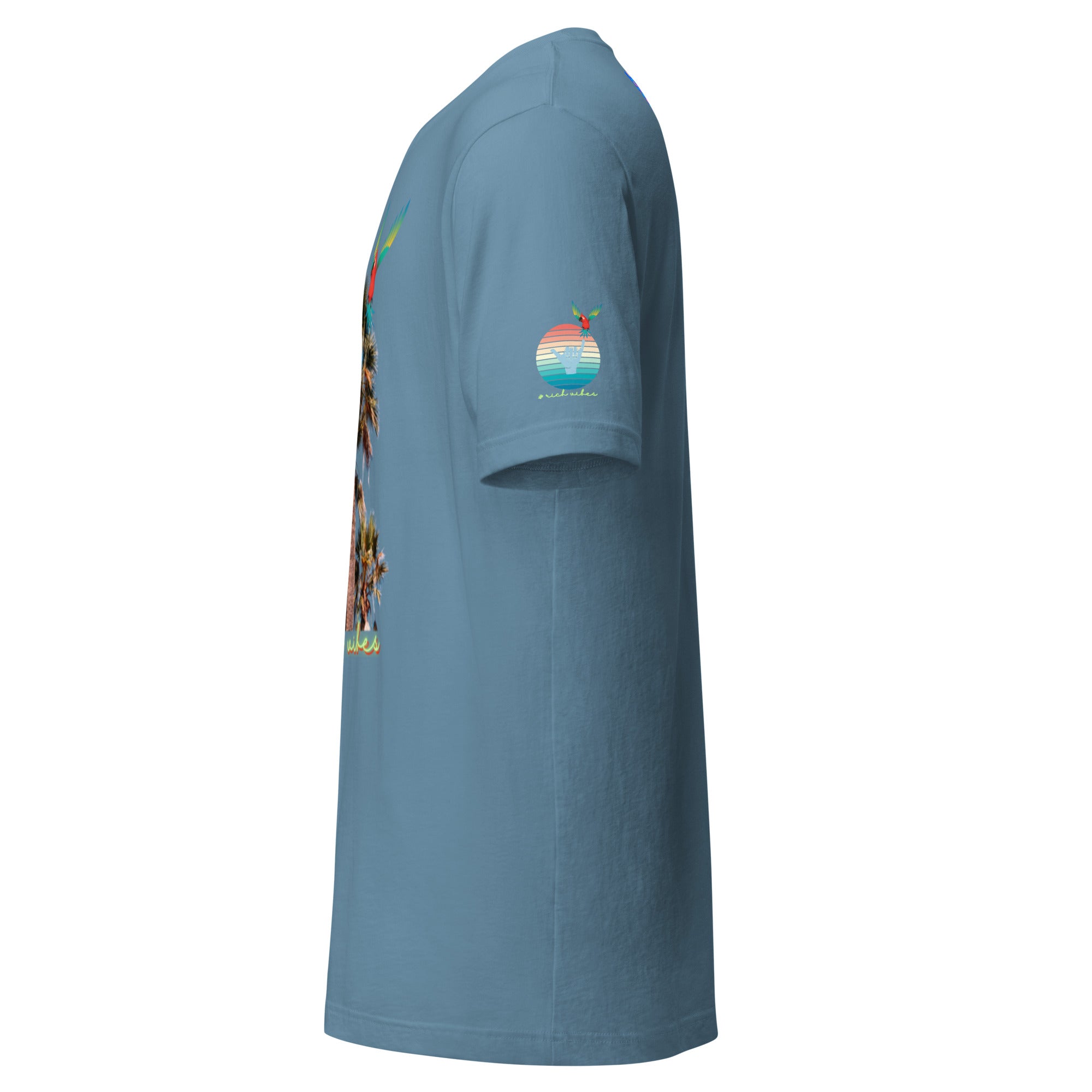 Rich Drip Volt Rich Vibes Colorful Palm Tree Silhouette Multi Colored Circle - Unisex t-shirt