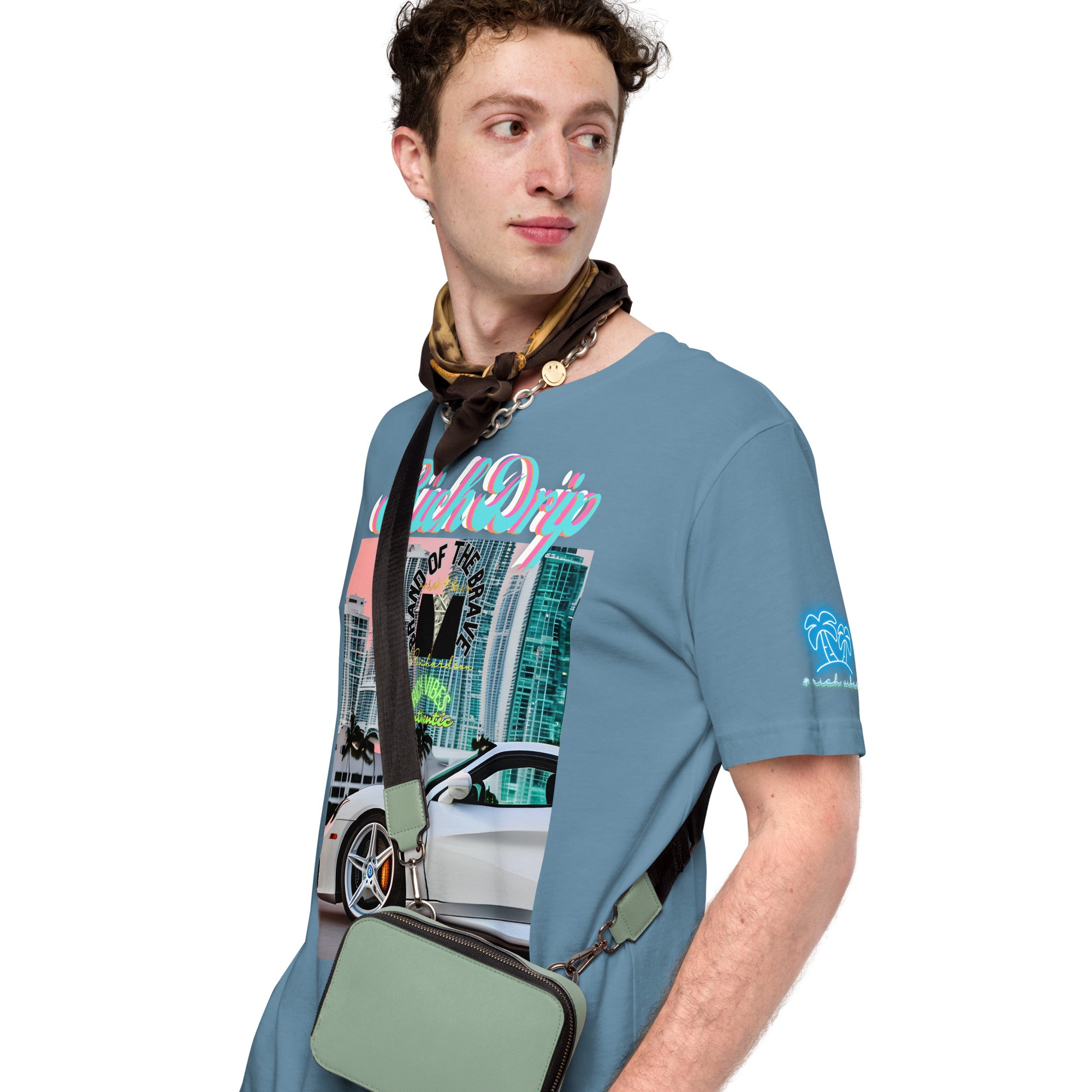 Rich Vibes Motor Sport Miami White Rari Black - Unisex t-shirt