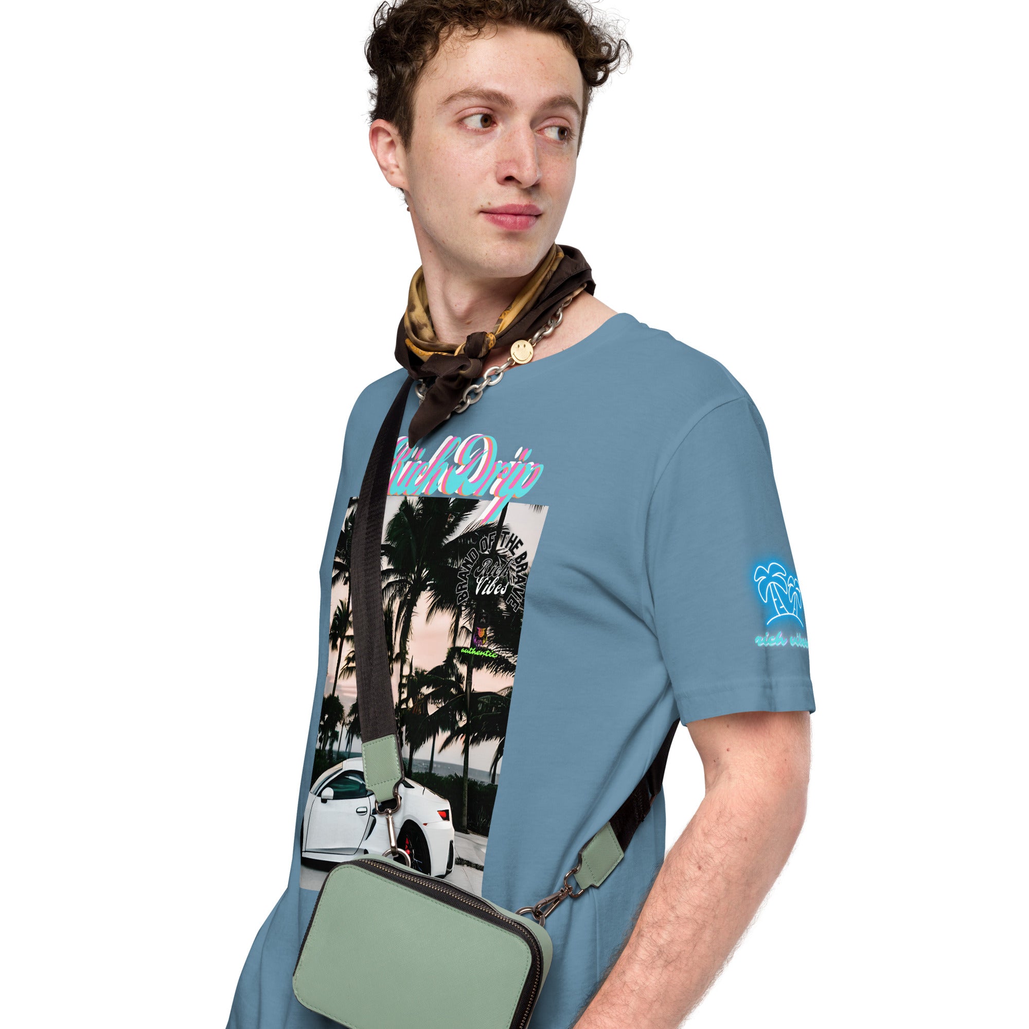 RV Rich Drip Brand Of The Brave Windy Palms White Motor Sport Pastel - Unisex t-shirt