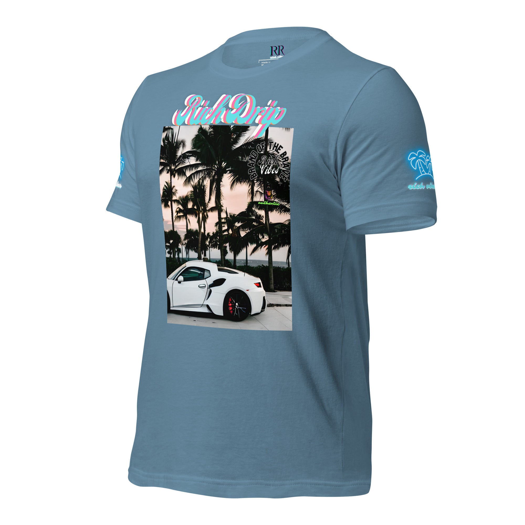RV Rich Drip Brand Of The Brave Windy Palms White Motor Sport Pastel - Unisex t-shirt