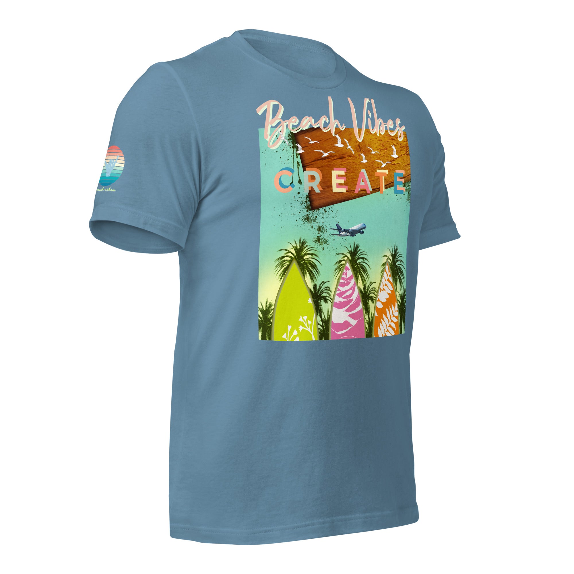 Sunset Vibes Beach Surf Creation 1.0 - Unisex t-shirt Pastel