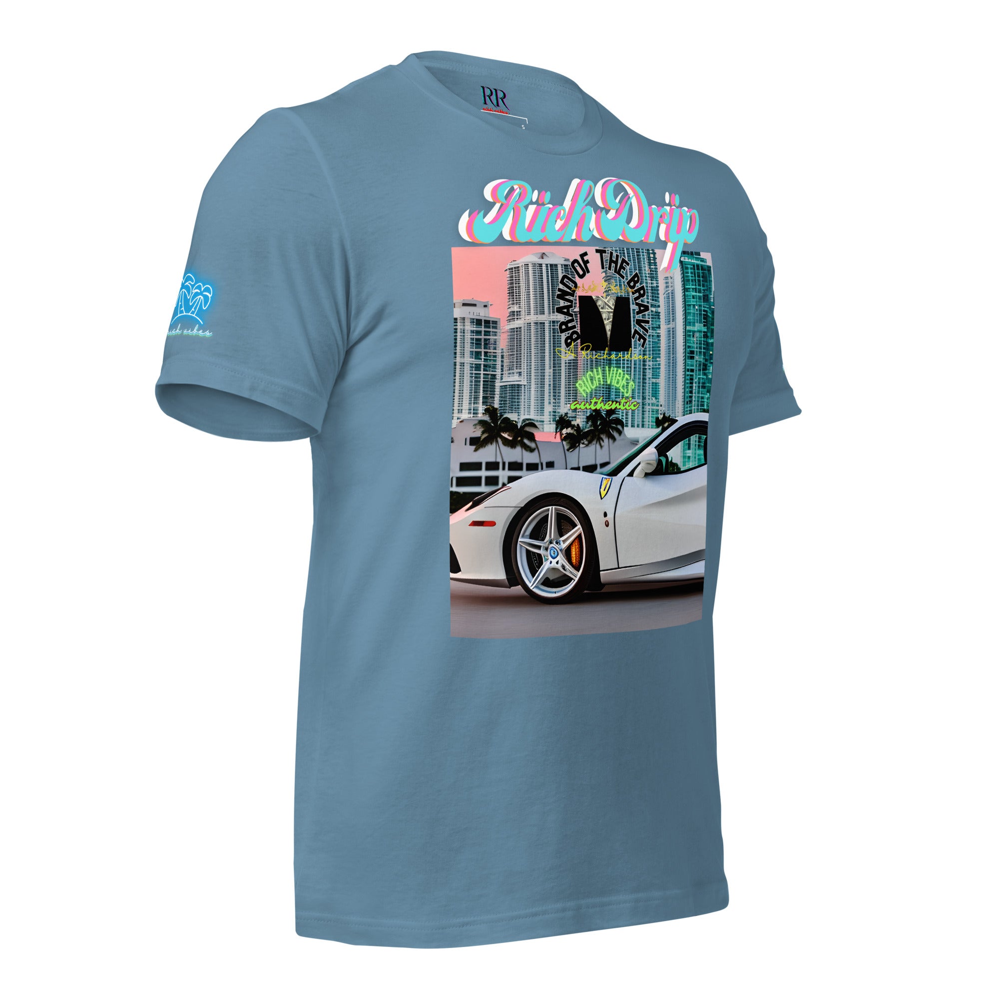 Rich Vibes Motor Sport Miami White Rari Black - Unisex t-shirt
