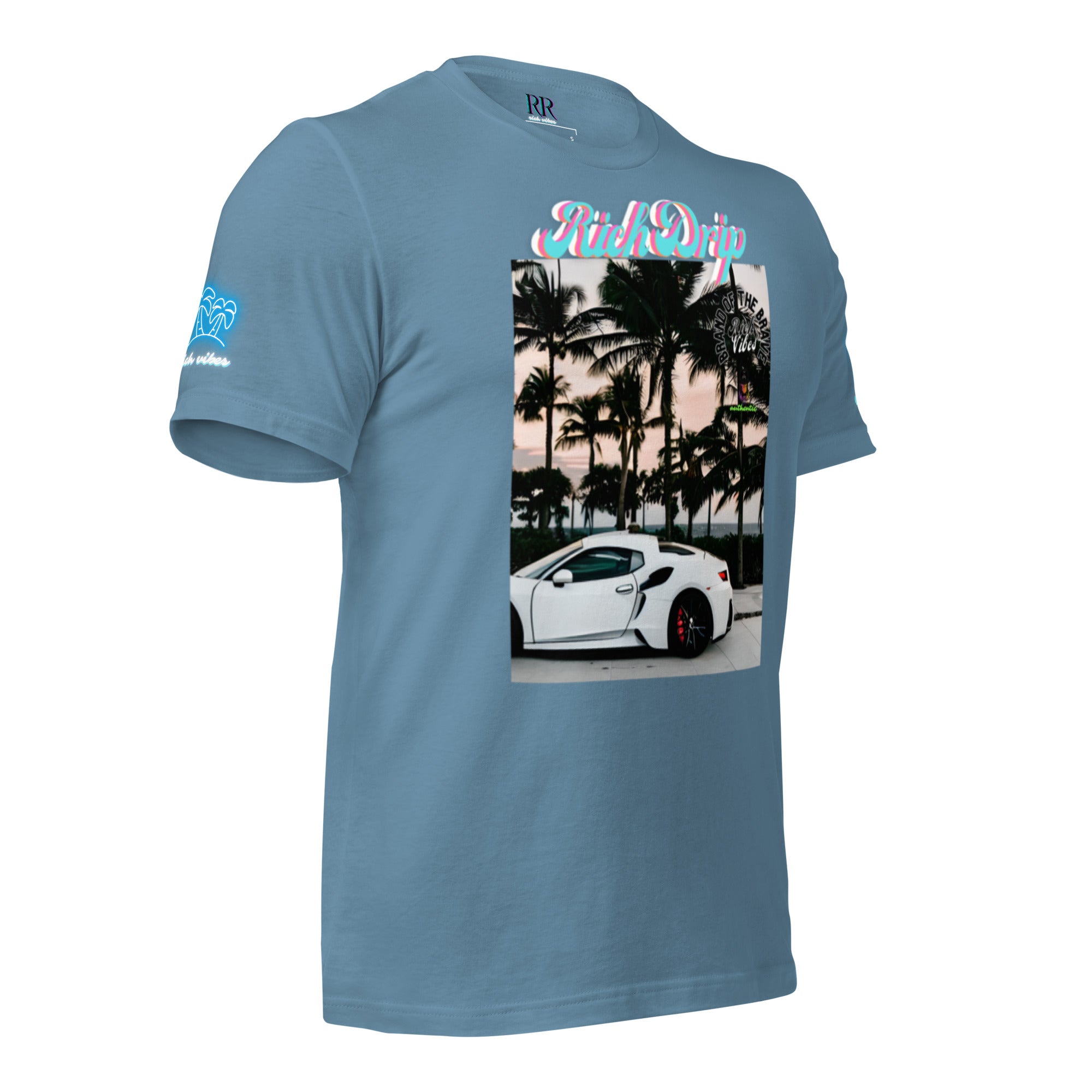 RV Rich Drip Brand Of The Brave Windy Palms White Motor Sport Pastel - Unisex t-shirt