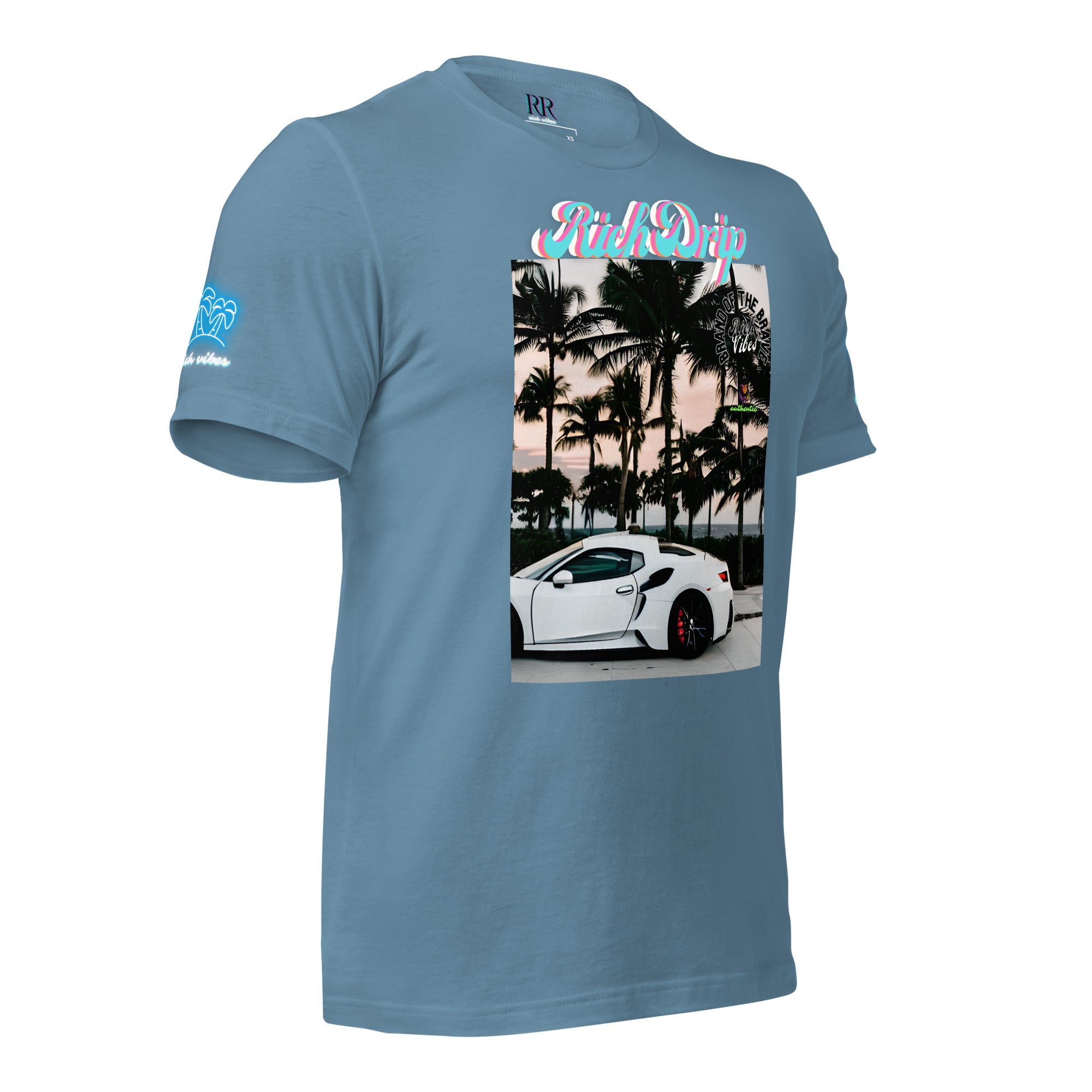 RV Rich Drip Brand Of The Brave Windy Palms White Motor Sport Pastel - Unisex t-shirt