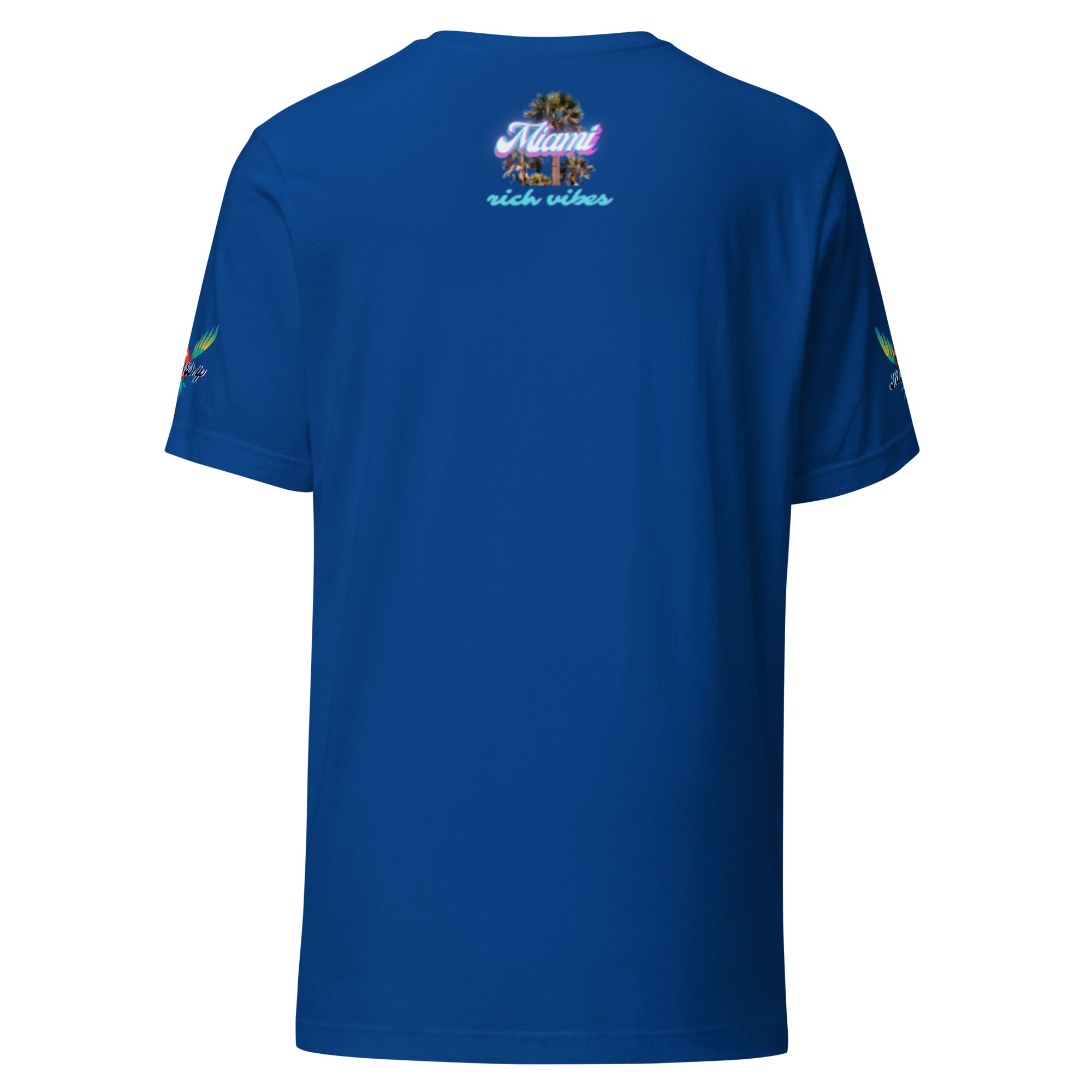 RV Rich Drip Miami Palm Tree Silhouette Royal Blue - Unisex t-shirt