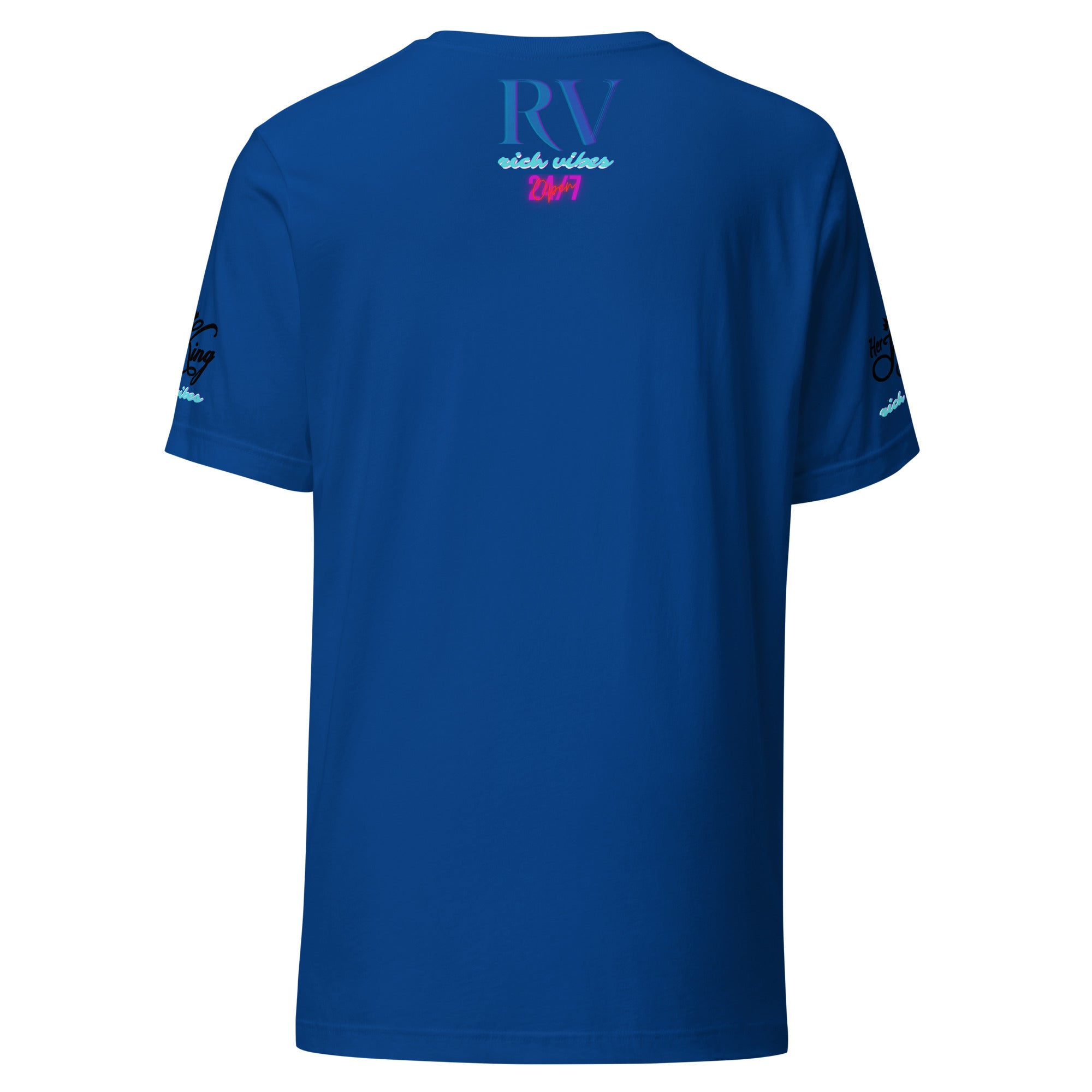 RV Rich Drip Her King Tropical Pink Palm Tree - Unisex t-shirt Royal Blue