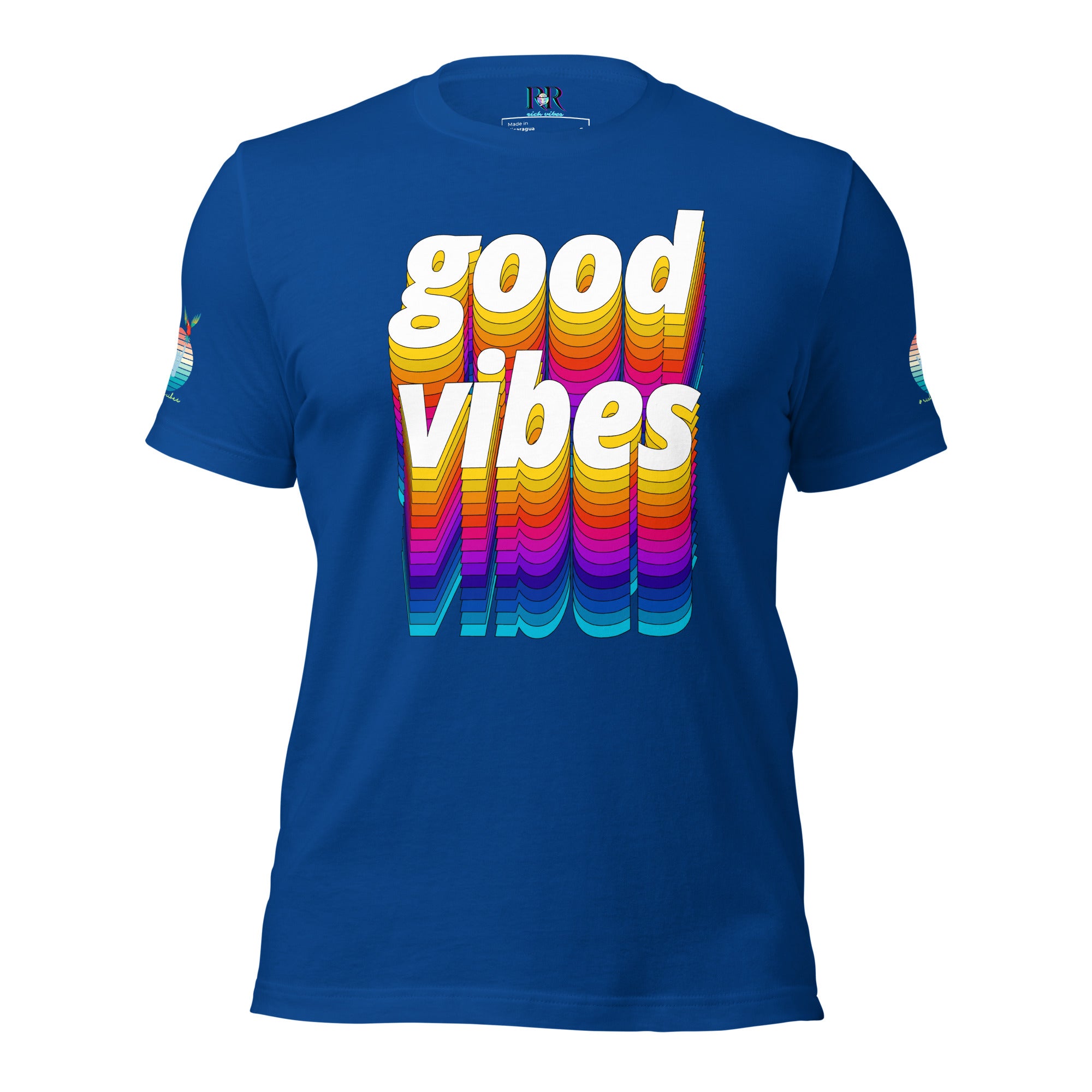 Rich Drip Good Vibes Multi Colored Circle - Unisex t-shirt Royal Blue