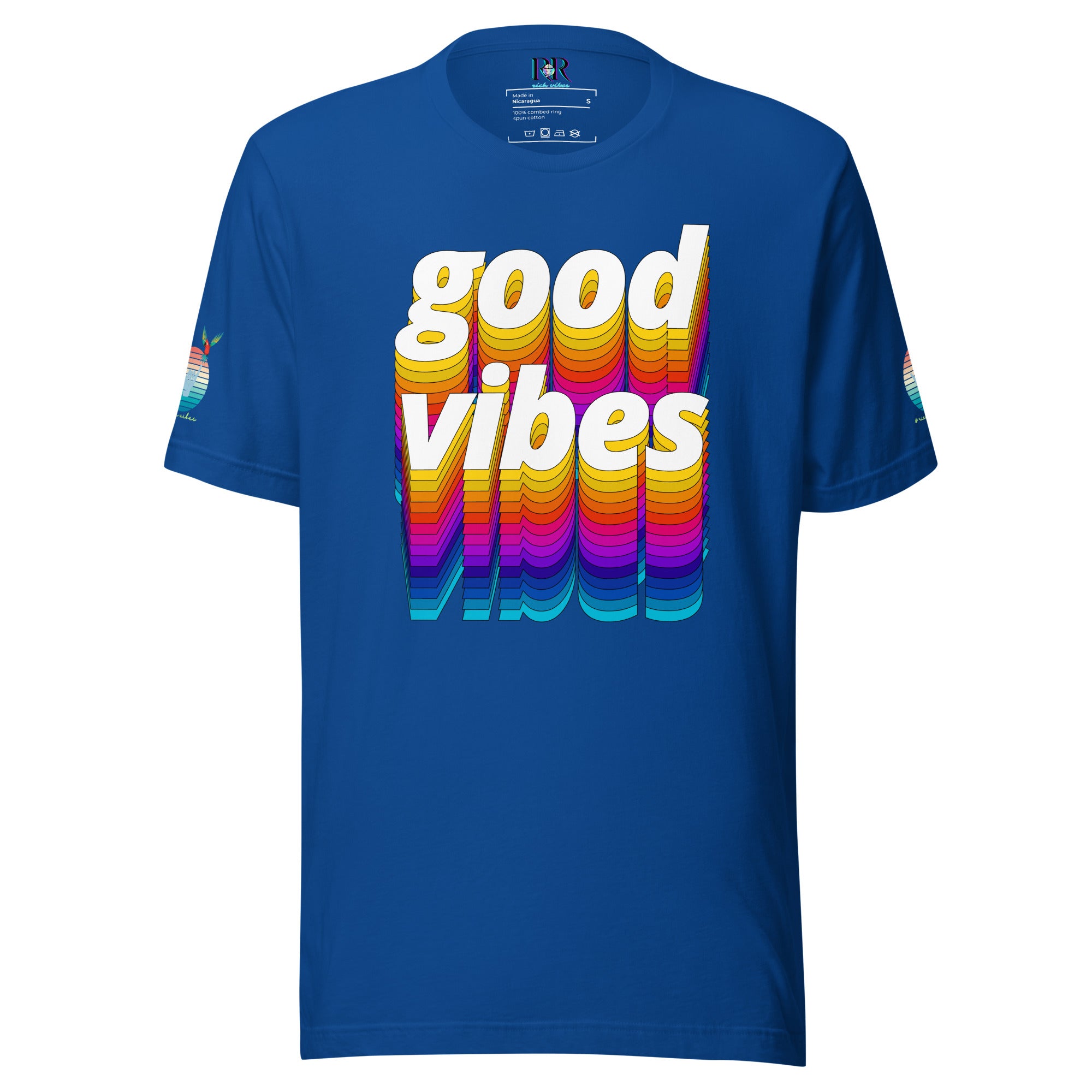 Rich Drip Good Vibes Multi Colored Circle - Unisex t-shirt Royal Blue