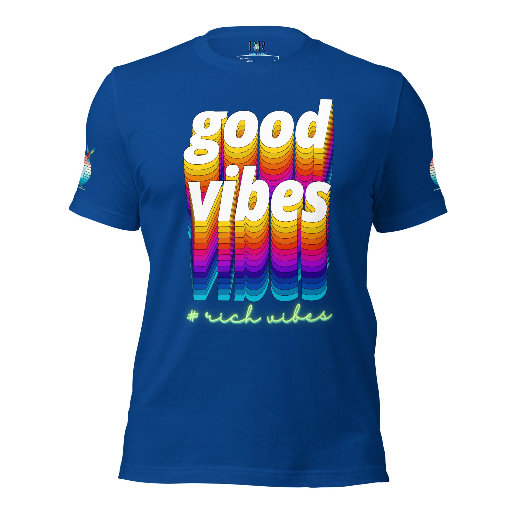 Rich Drip Good Vibes Multi Colored Circle 1.0 - Unisex t-shirt Royal Blue