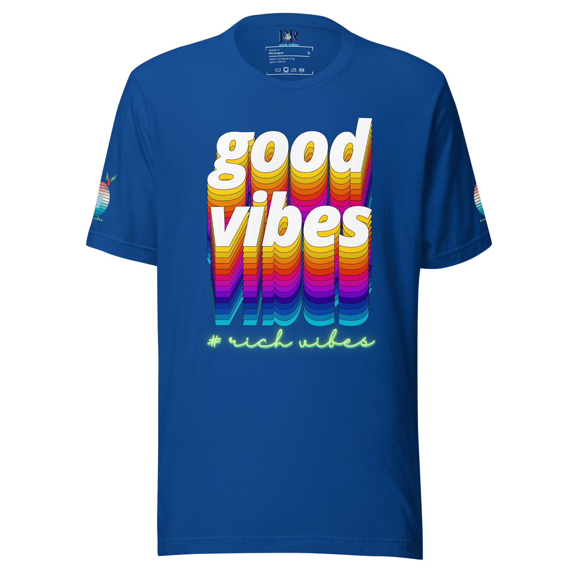 Rich Drip Good Vibes Multi Colored Circle 1.0 - Unisex t-shirt Royal Blue