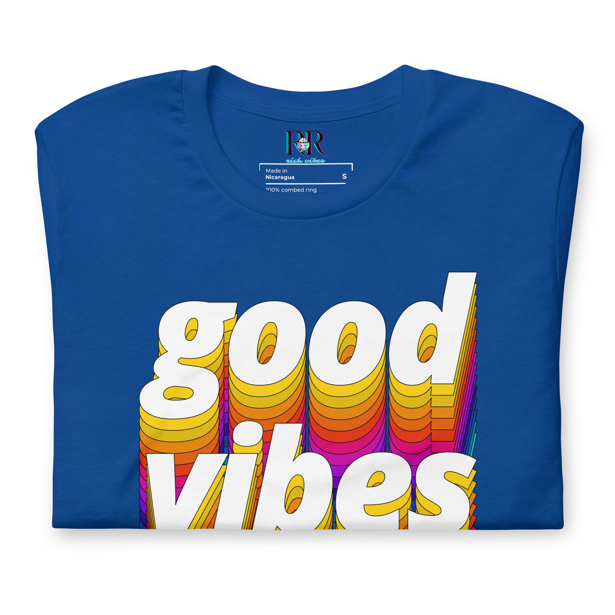 Rich Drip Good Vibes Multi Colored Circle 1.0 - Unisex t-shirt Royal Blue