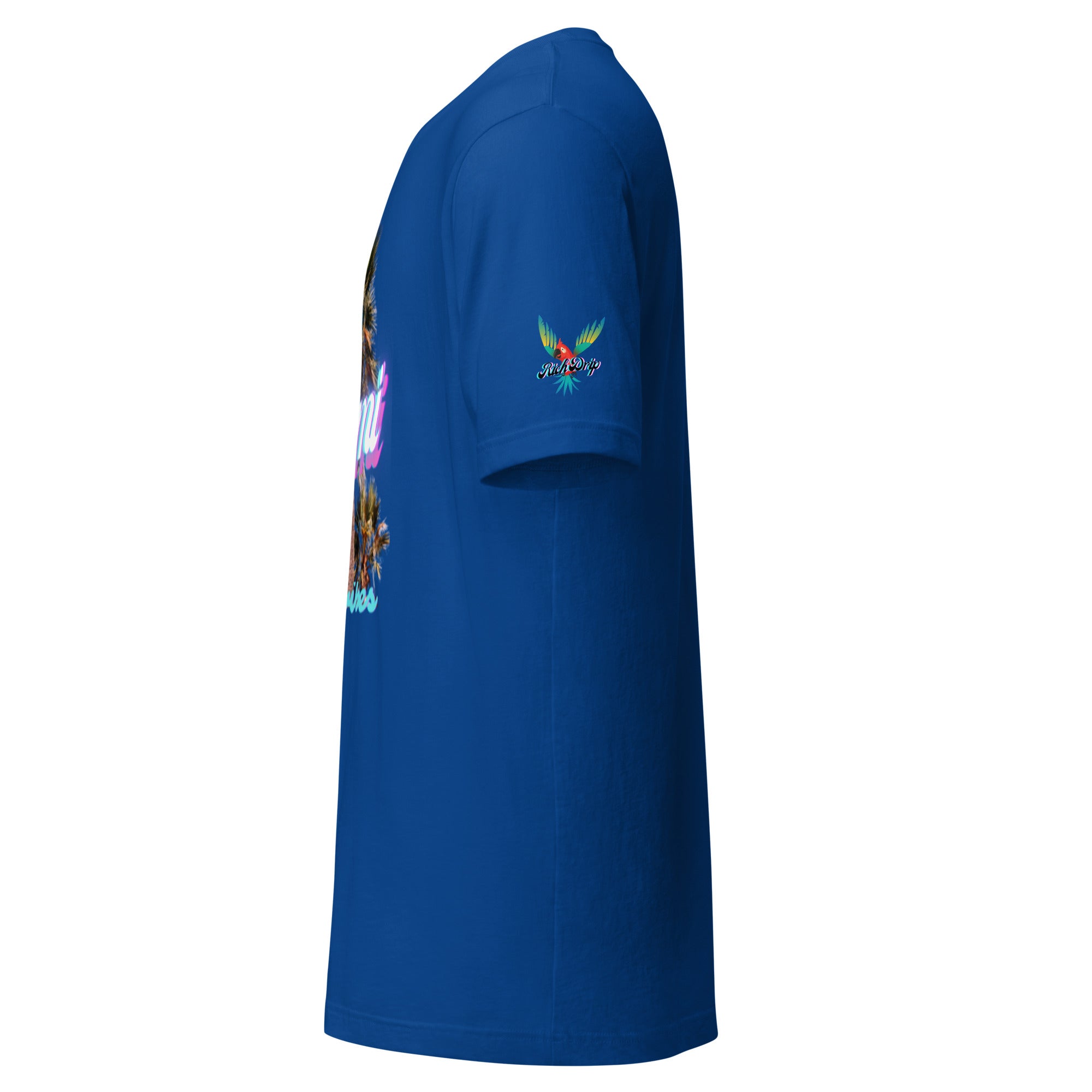 RV Rich Drip Miami Palm Tree Silhouette Royal Blue - Unisex t-shirt