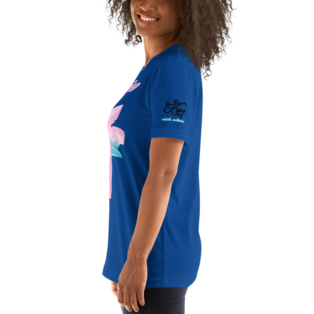 RV Rich Drip Her King Tropical Pink Palm Tree - Unisex t-shirt Royal Blue