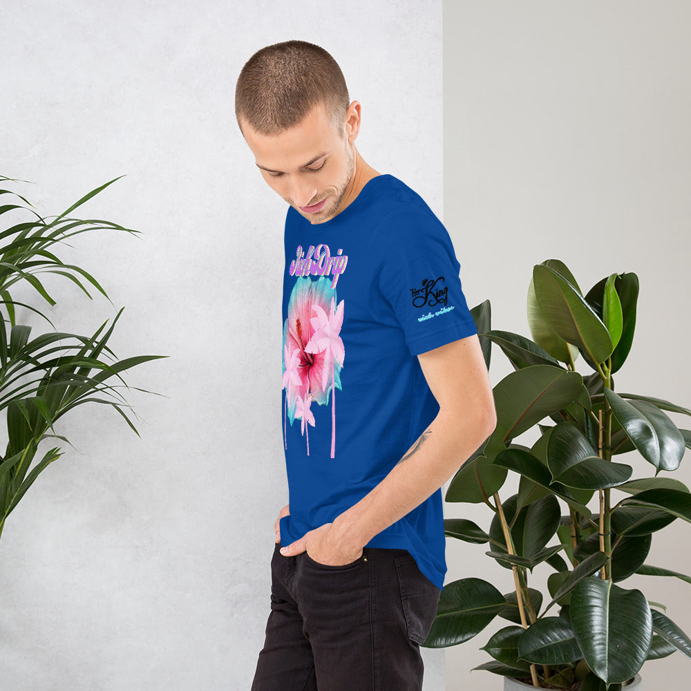 RV Rich Drip Her King Tropical Pink Palm Tree - Unisex t-shirt Royal Blue