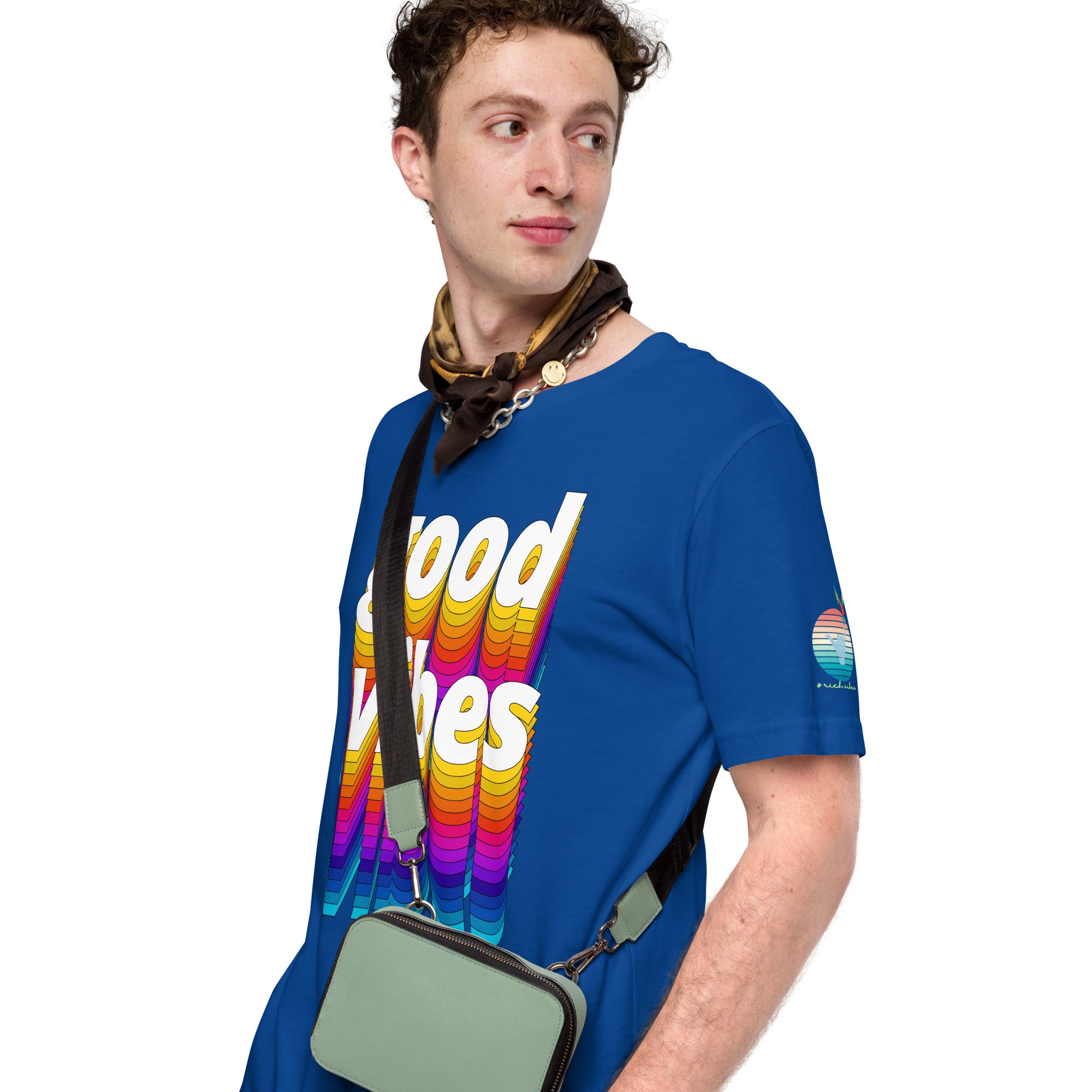 Rich Drip Good Vibes Multi Colored Circle - Unisex t-shirt Royal Blue