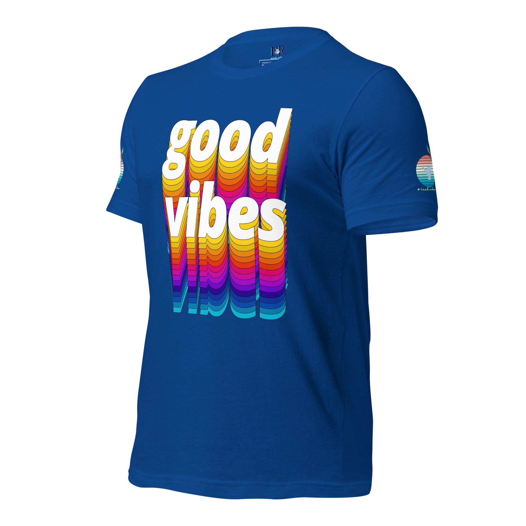 Rich Drip Good Vibes Multi Colored Circle - Unisex t-shirt Royal Blue