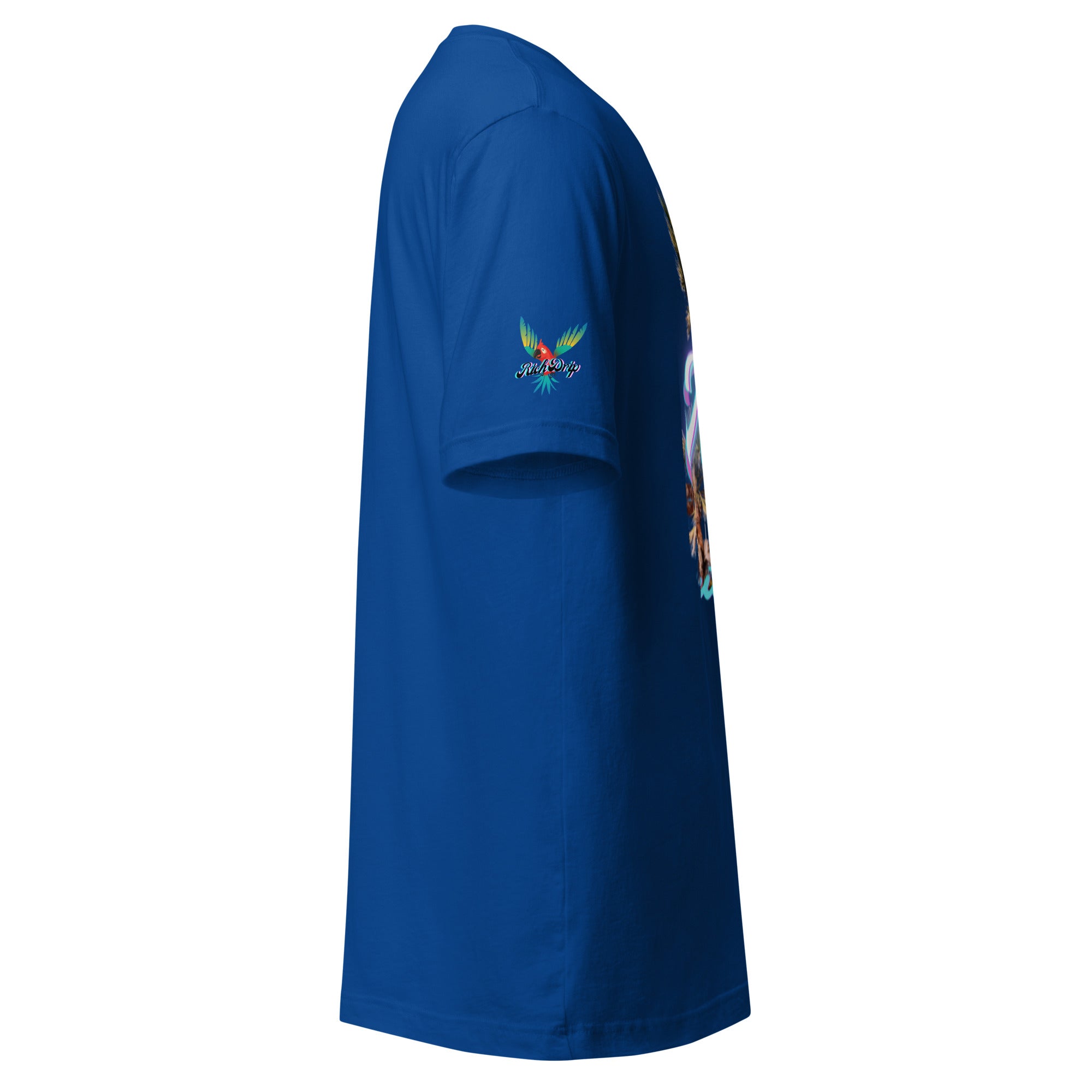 RV Rich Drip Miami Palm Tree Silhouette Royal Blue - Unisex t-shirt