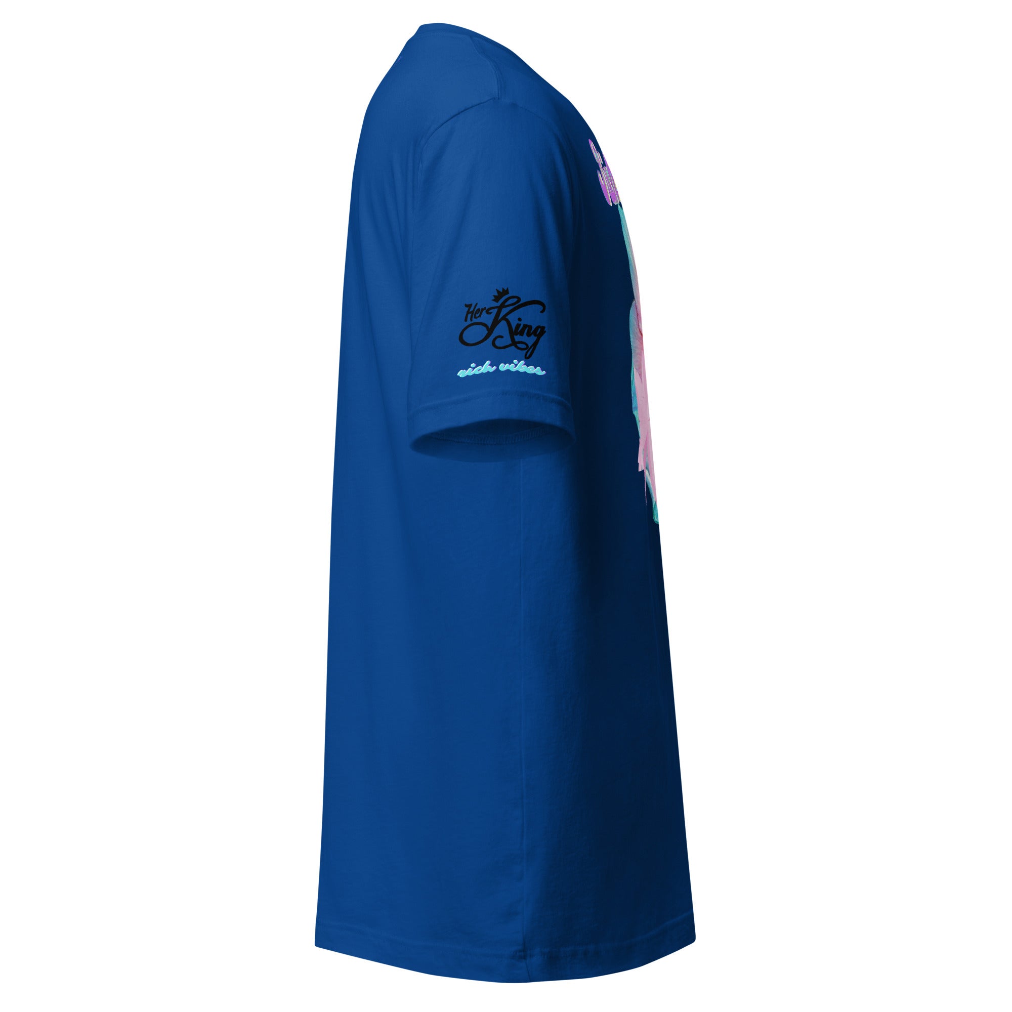 RV Rich Drip Her King Tropical Pink Palm Tree - Unisex t-shirt Royal Blue