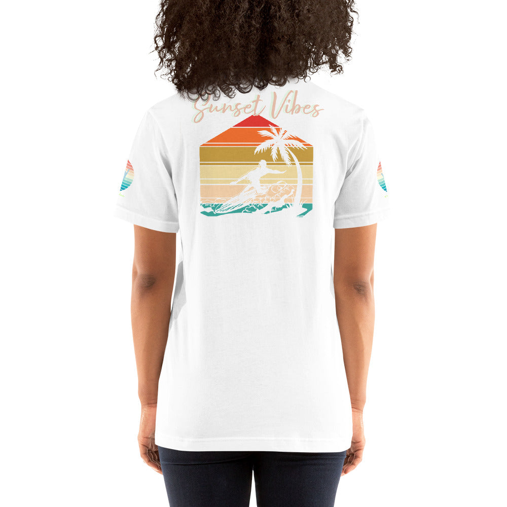 Sunset Vibes Beach Surf Creation 1.0 - Unisex t-shirt White