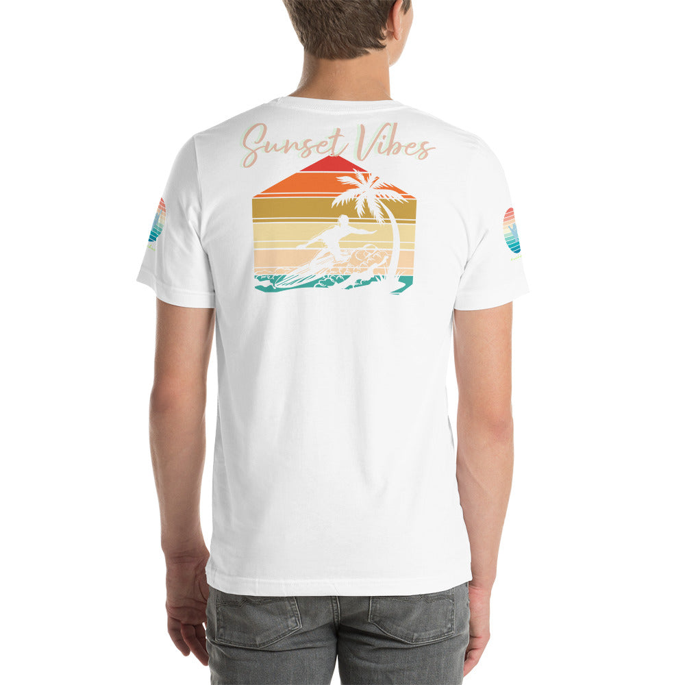 Sunset Vibes Beach Surf Creation 1.0 - Unisex t-shirt White