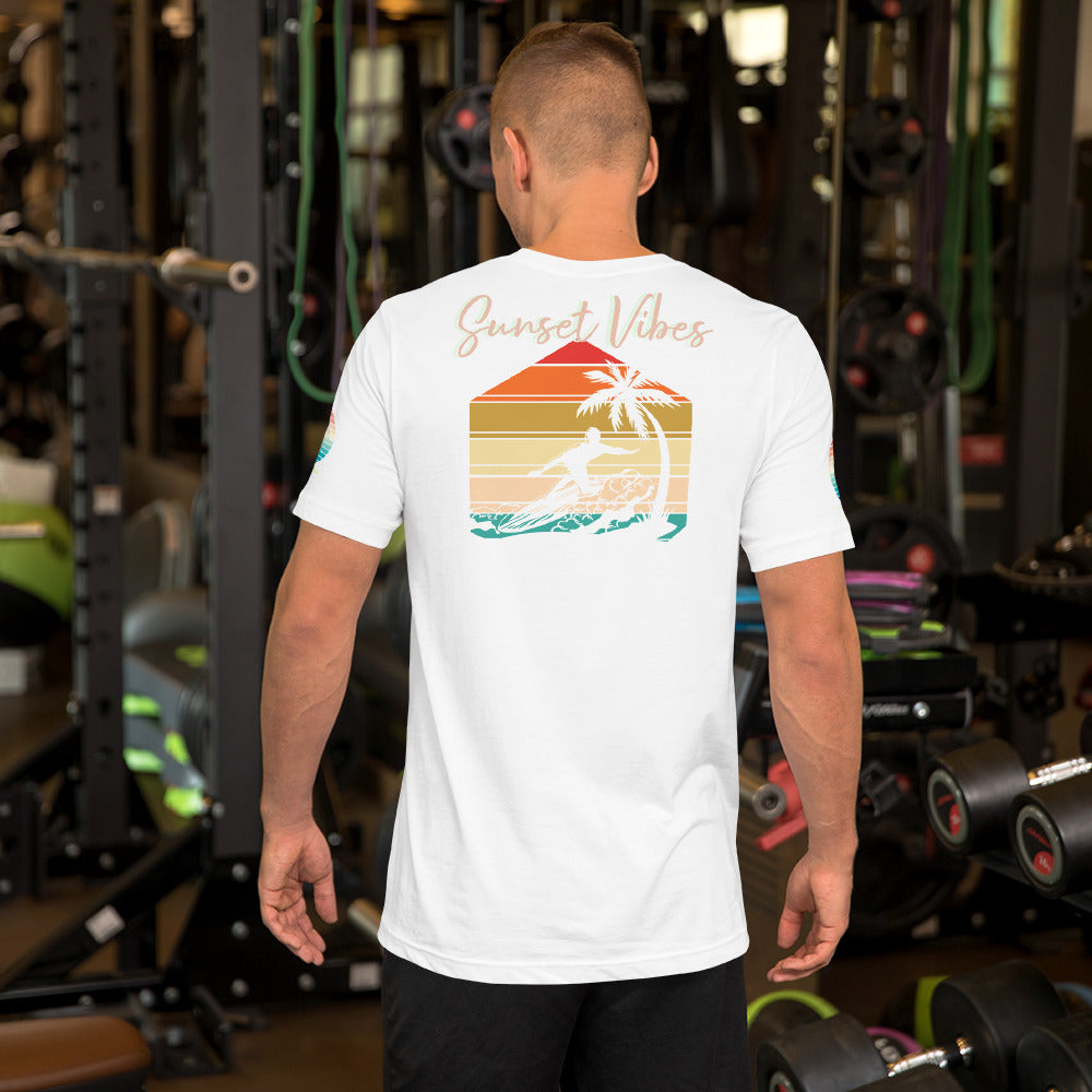 Sunset Vibes Beach Surf Creation 1.0 - Unisex t-shirt White