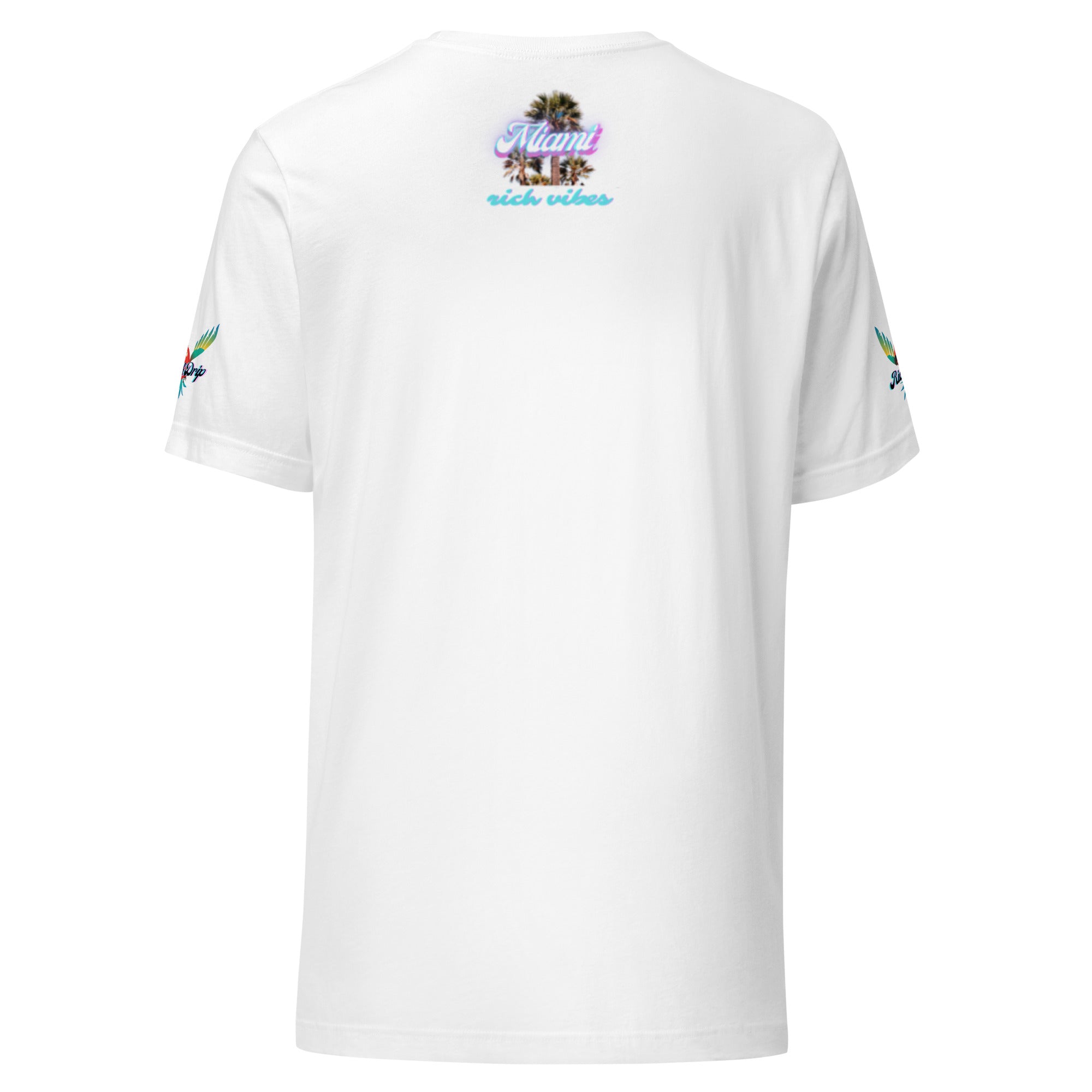 RV Rich Drip Miami Palm Tree Silhouette White - Unisex t-shirt