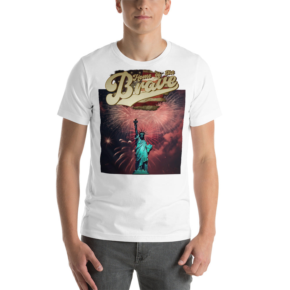 Rich Vibes Statue of Liberty Home of The Brave 1776 - Unisex t-shirt