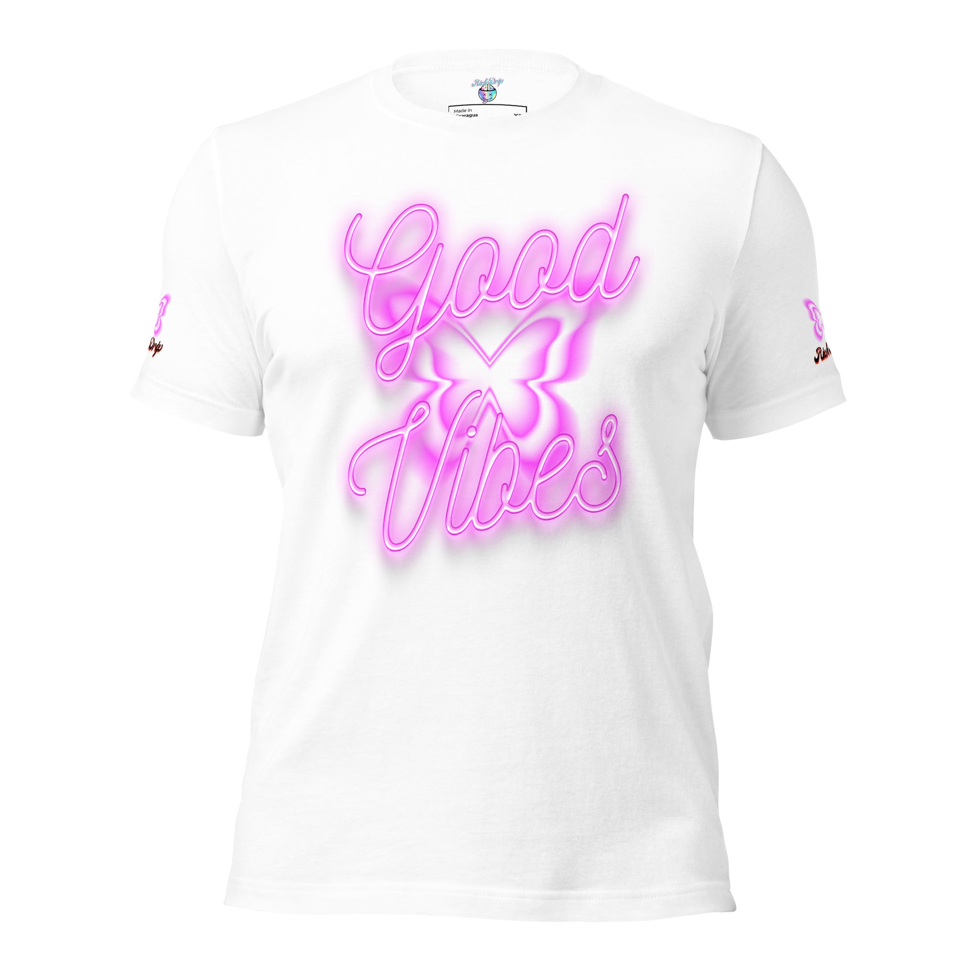 Rich Good Vibes Purple ButterFly "Enjoy Every Moment" - Unisex t-shirt