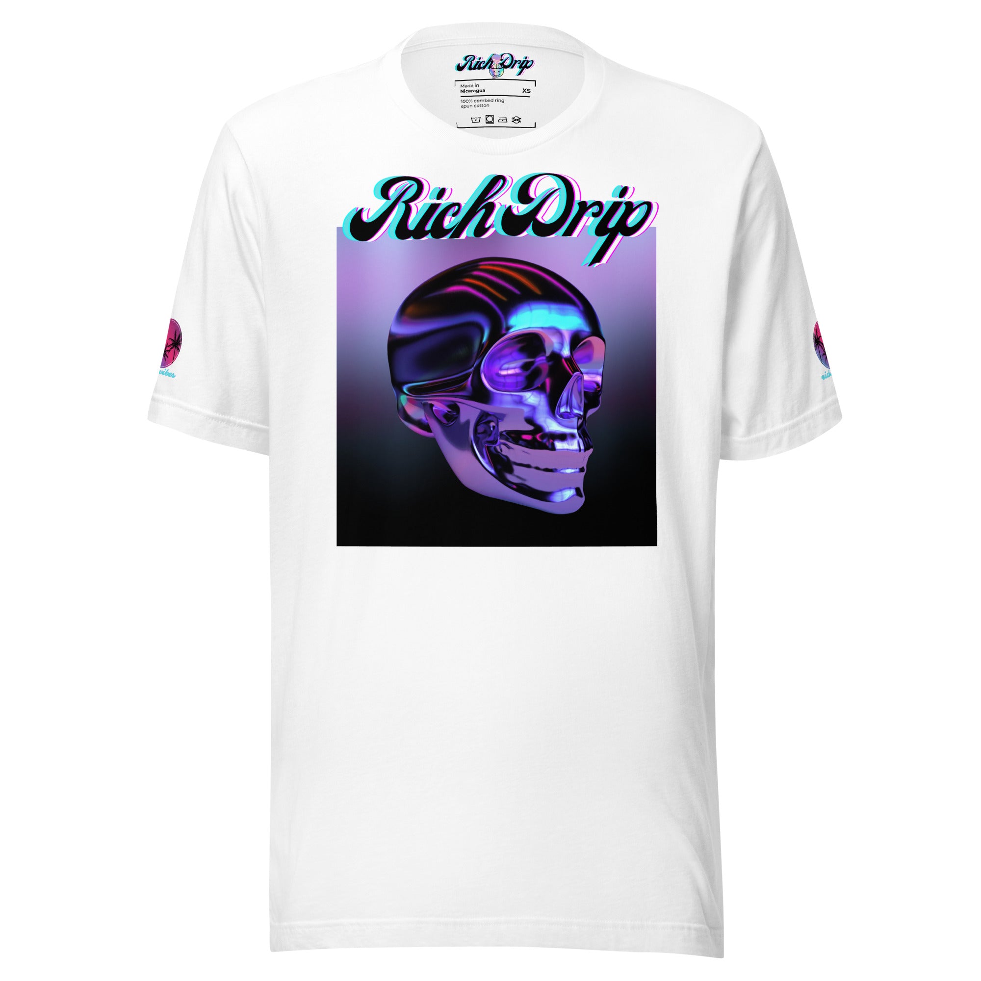 Rich Drip Drippy Metal Skull 2.0 - Unisex t-shirt White