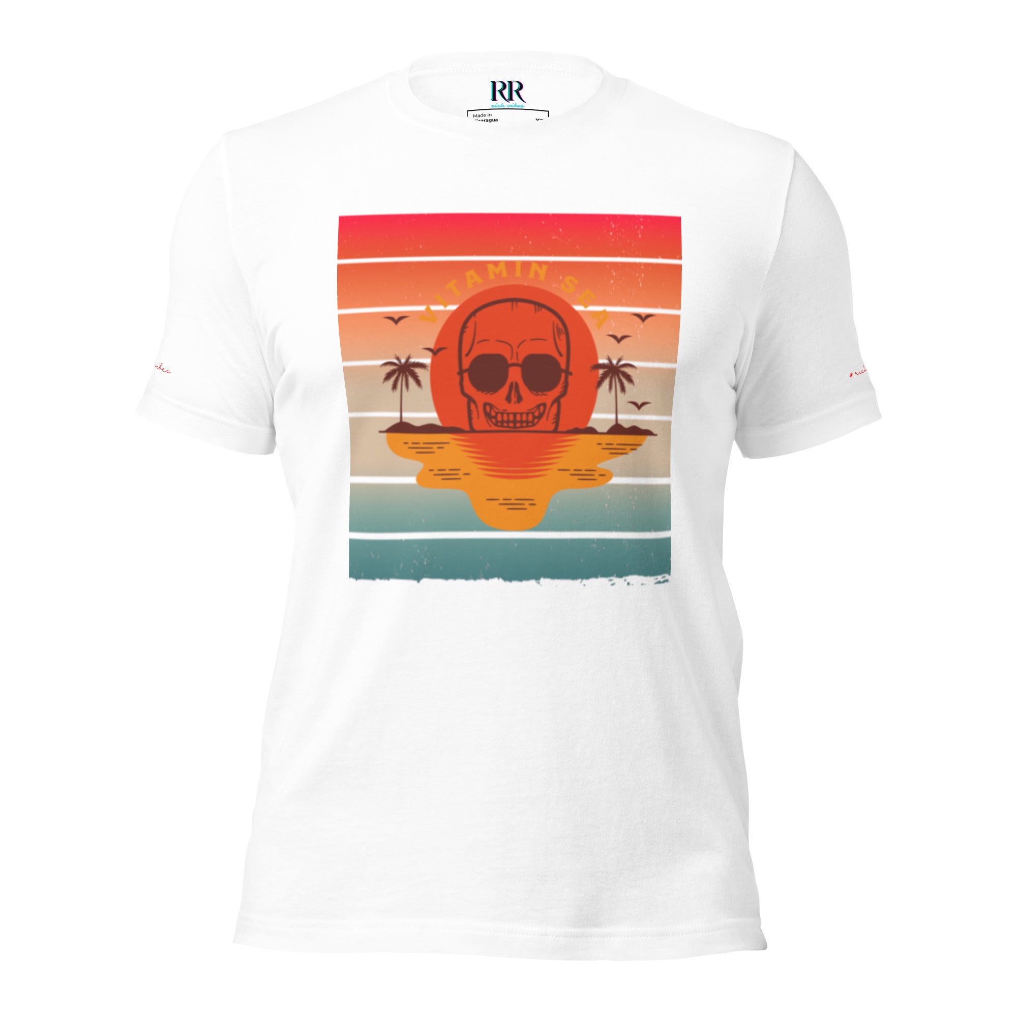 Rich Vibes Vitamin Sea White - Unisex Staple T-Shirt | Bella + Canvas 3001