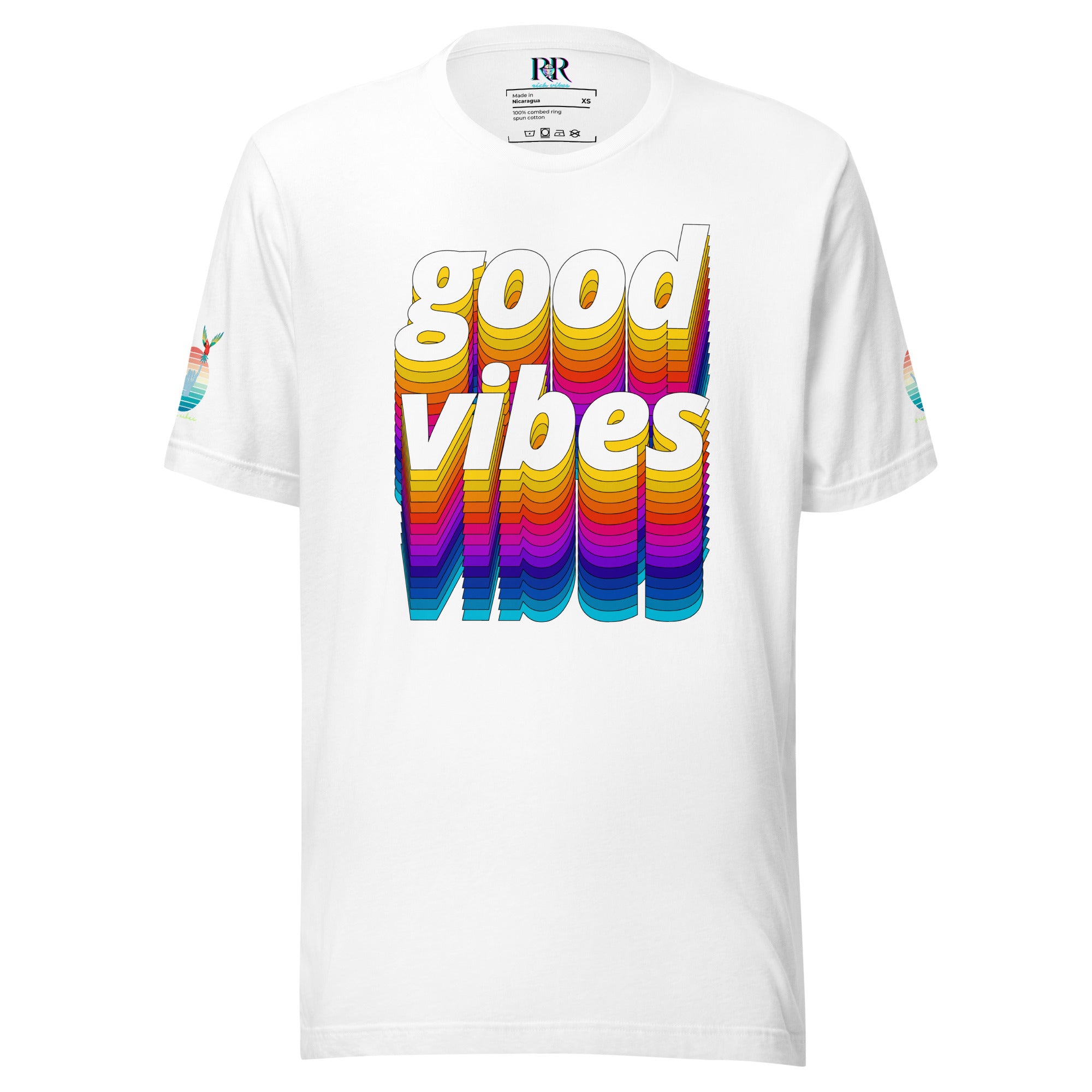Rich Drip Good Vibes Multi Colored Circle - Unisex t-shirt White