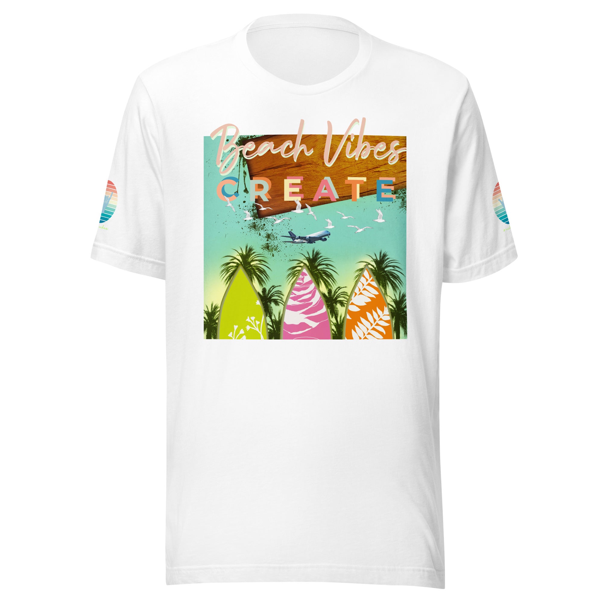 Sunset Vibes Beach Surf Creation 1.0 - Unisex t-shirt White